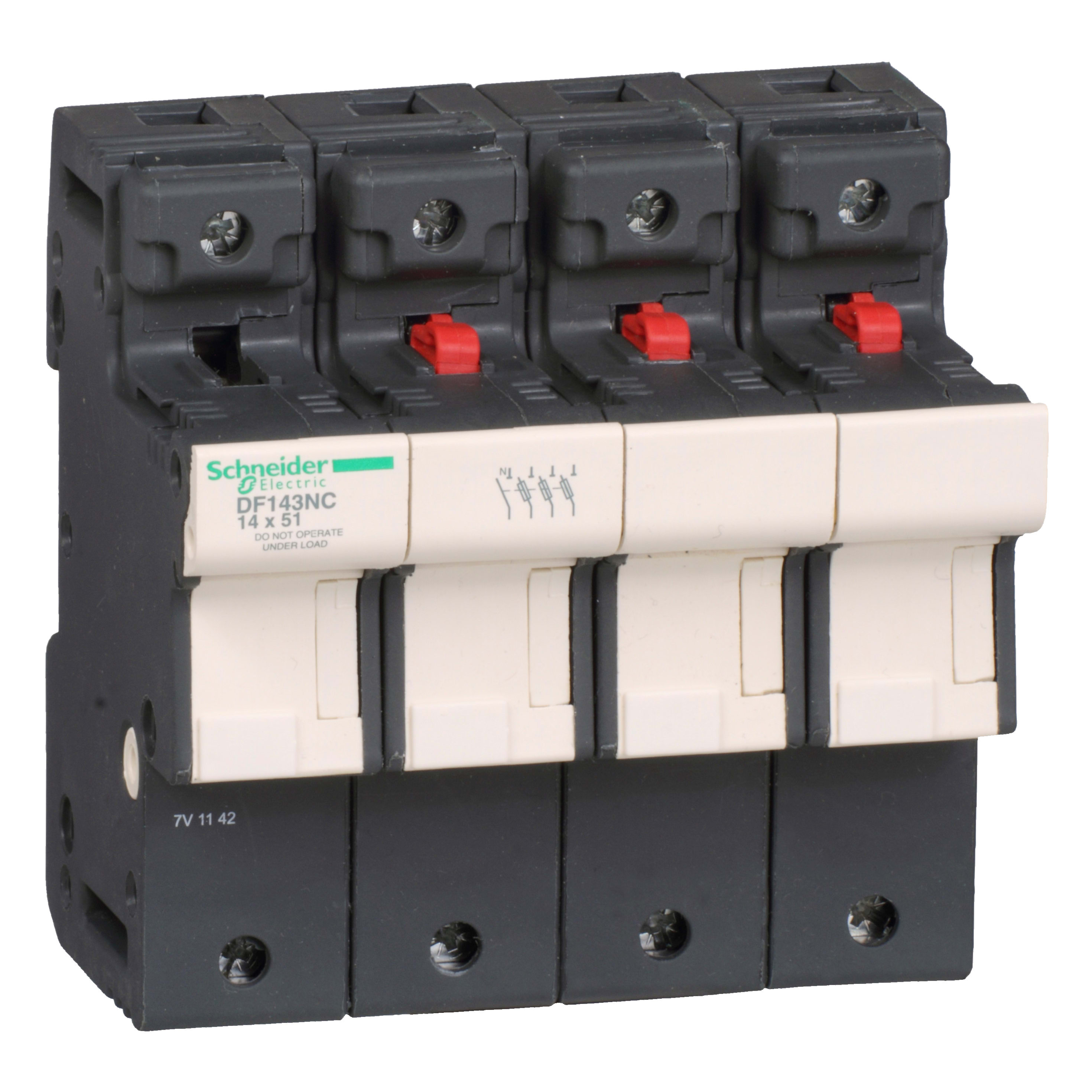 SCHNEIDER ELECTRIC - Portafusibile TeSys DF 50A - fusibile 14x51 3P+N