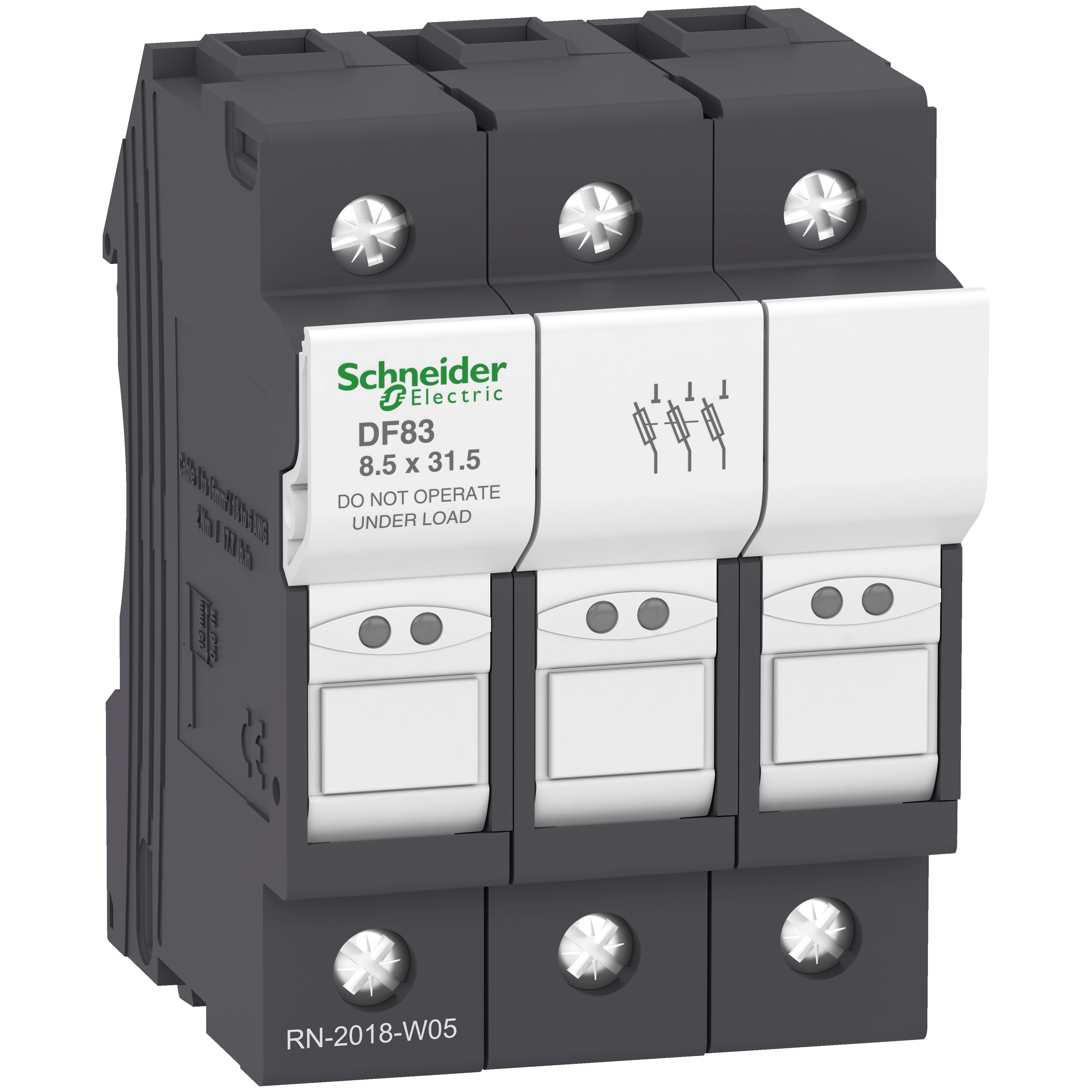 SCHNEIDER ELECTRIC - Portafusibile TeSys DF 25A - fusibile 8,5x31,5 3P