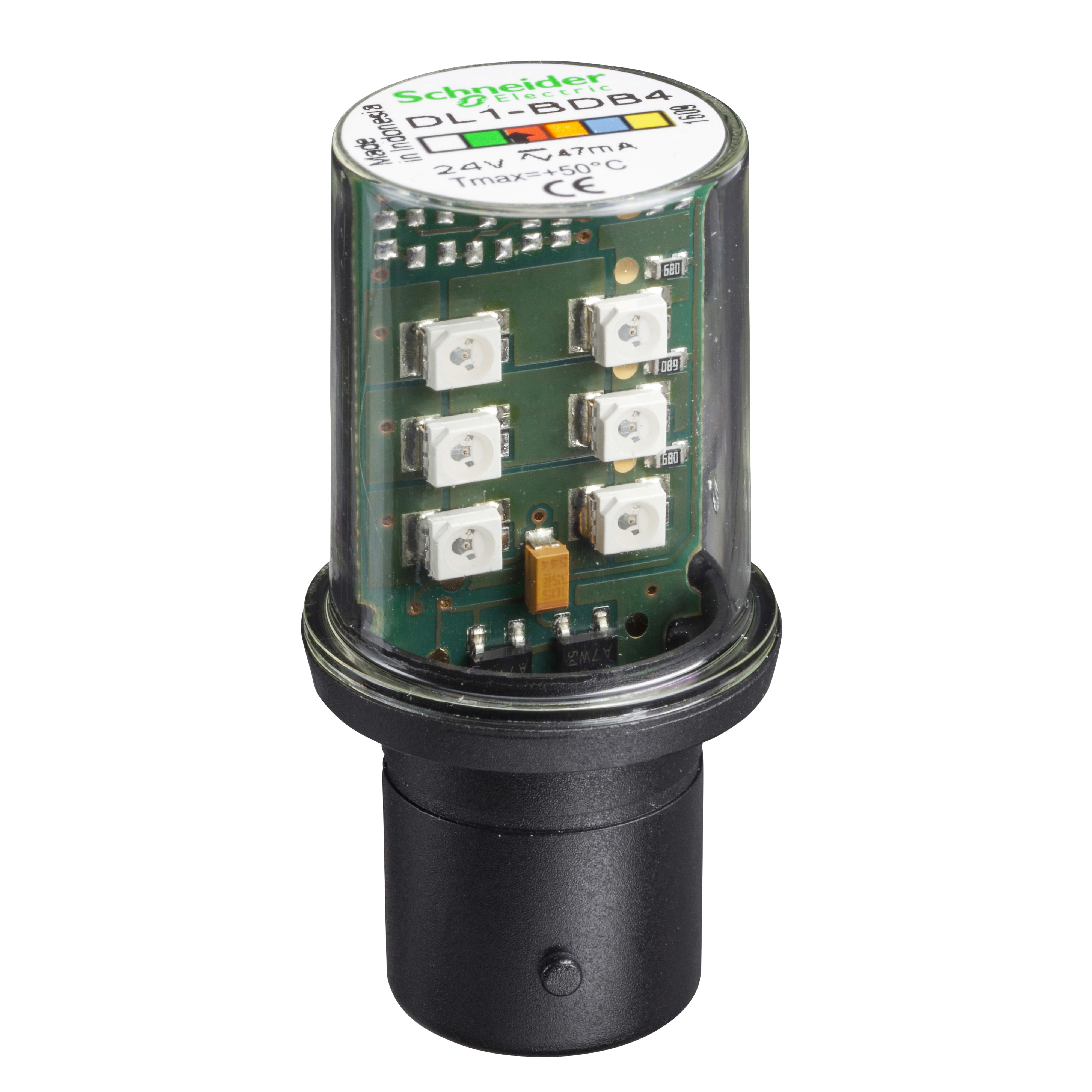 SCHNEIDER ELECTRIC - Lampadina LED rosso - BA 15D - 24 V