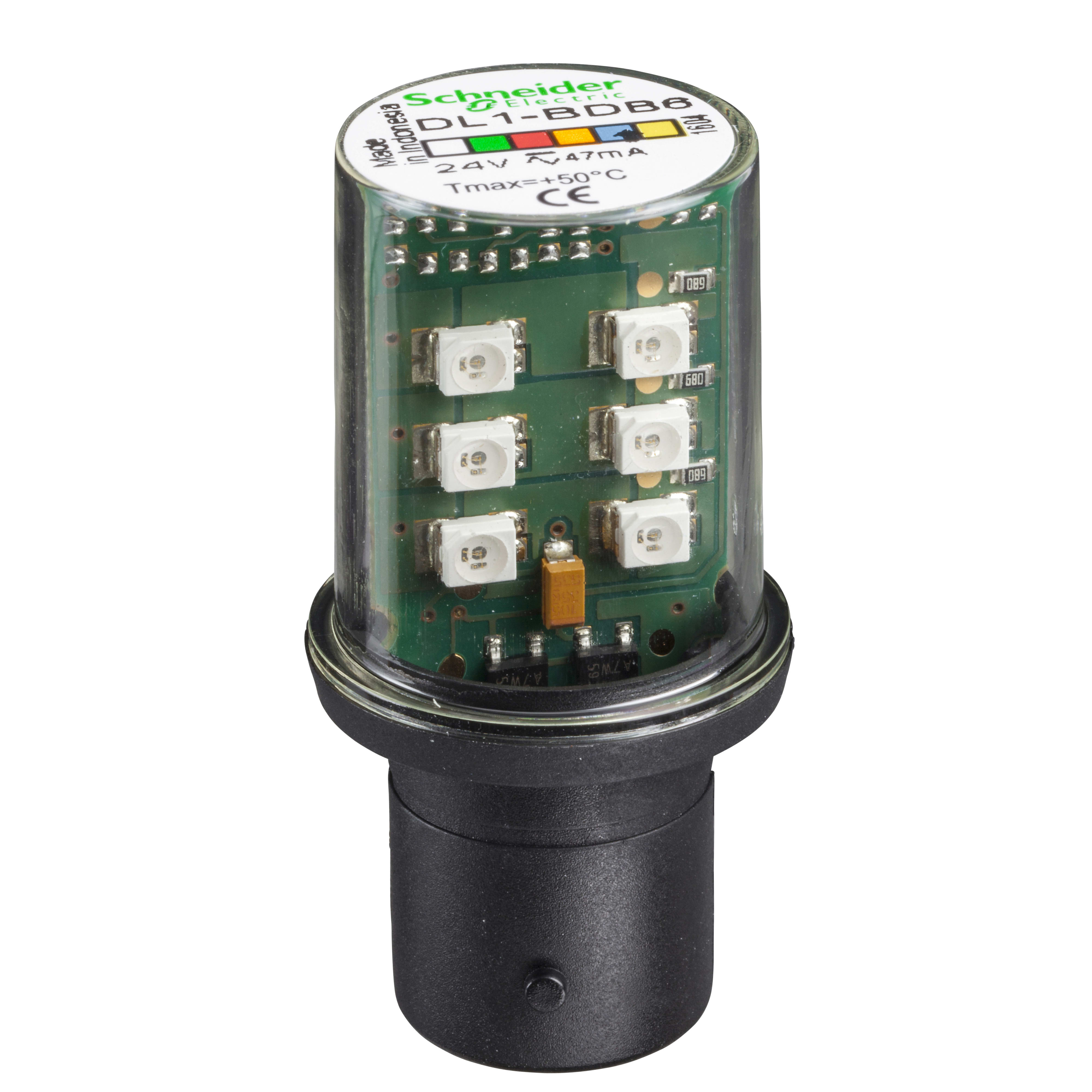 SCHNEIDER ELECTRIC - Lampadina LED blu - BA 15D - 24 V
