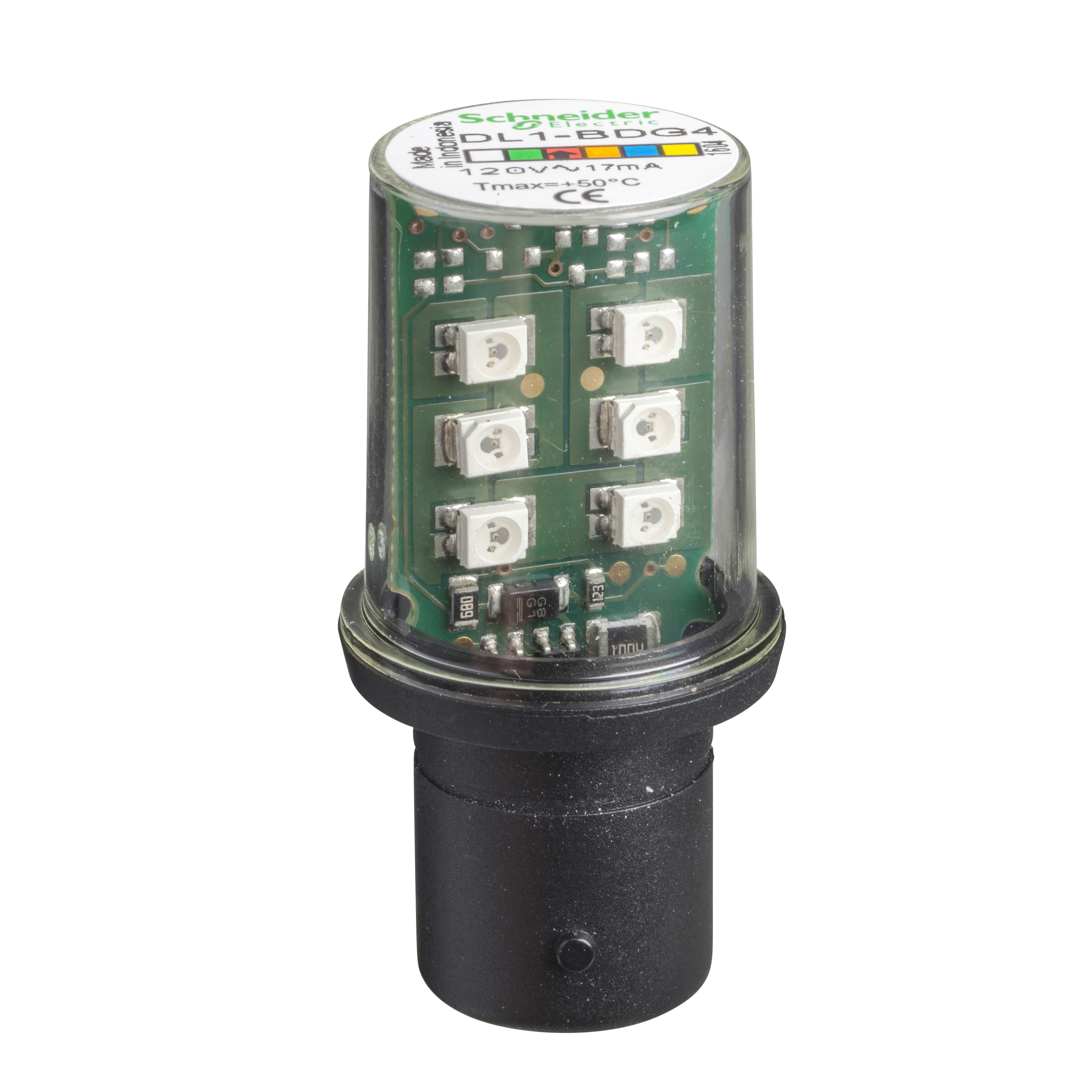 SCHNEIDER ELECTRIC - Lampadina LED rosso - BA 15D - 120 V