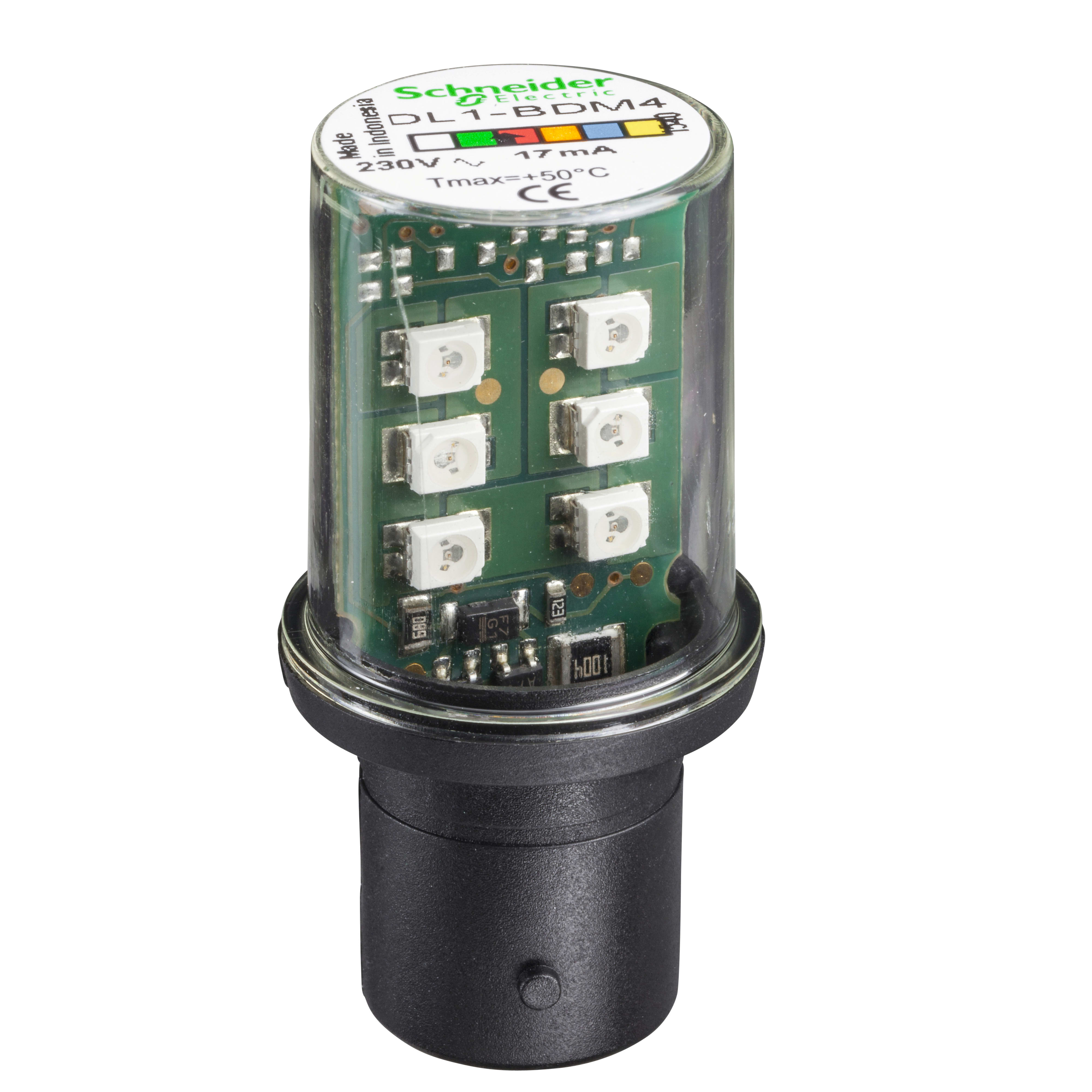 SCHNEIDER ELECTRIC - Lampadina LED rosso - BA 15D - 230 V