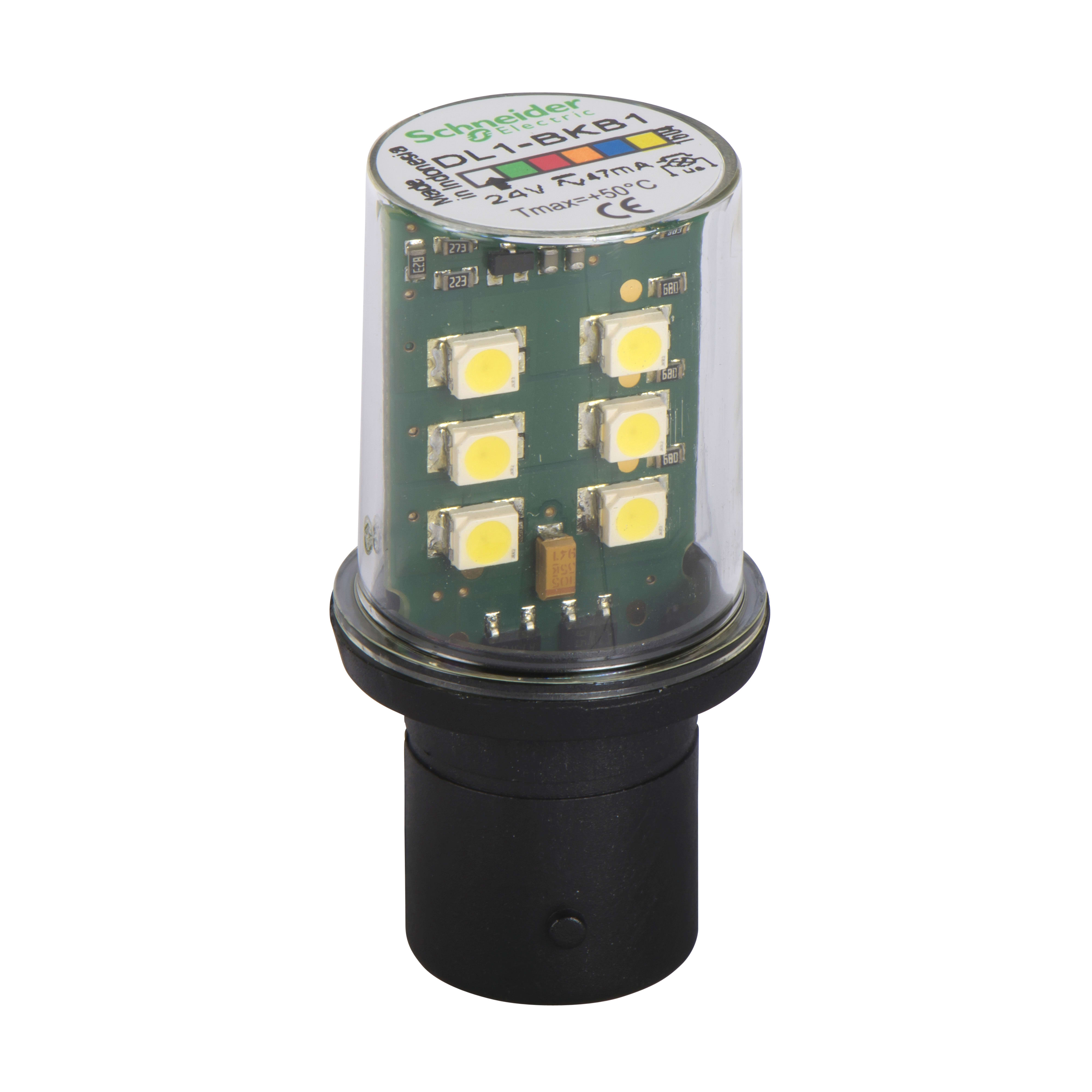 SCHNEIDER ELECTRIC - Lampadina LED lampeggiante bianca - BA 15D - 24 V