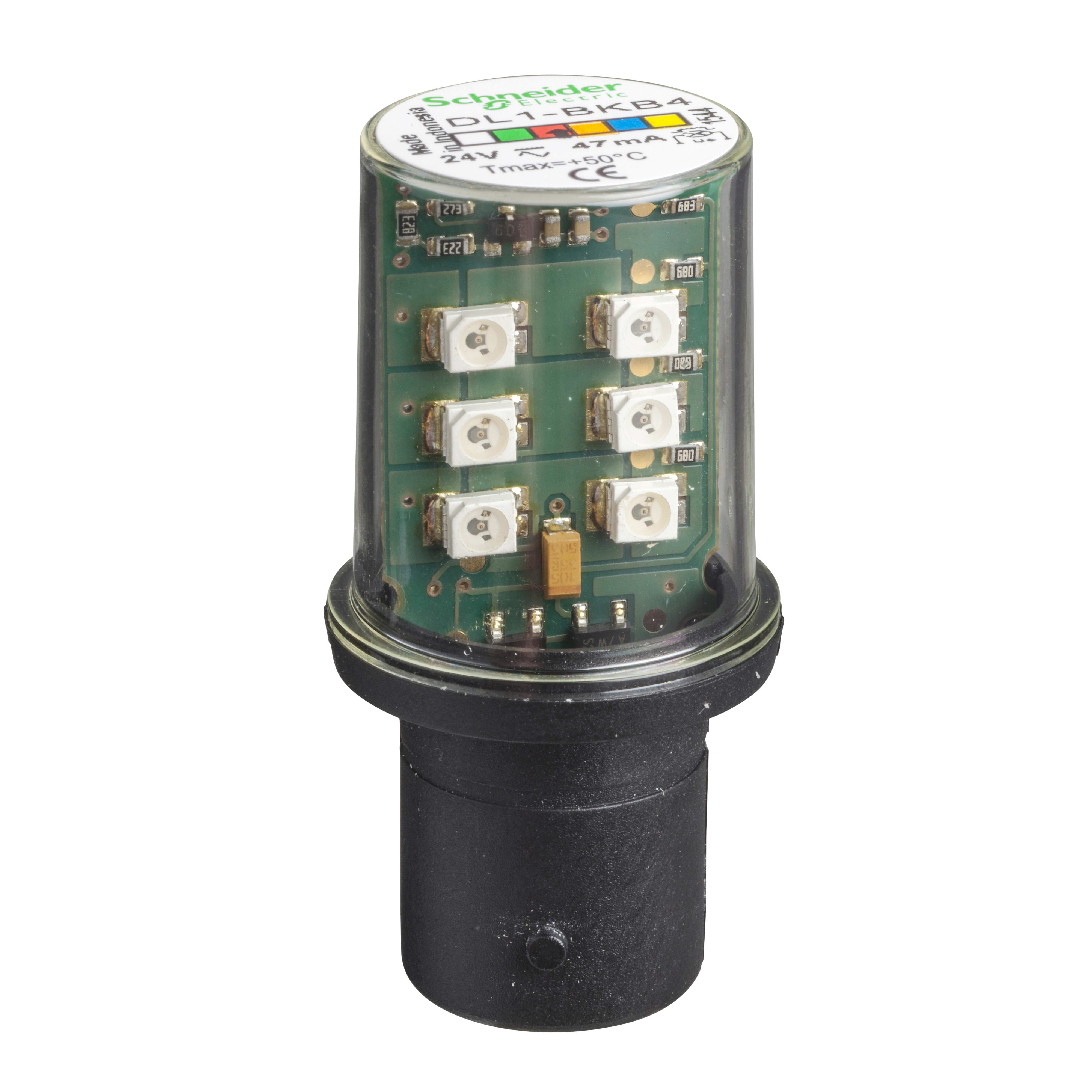 SCHNEIDER ELECTRIC - Lampadina LED lampeggiante rosso - BA 15D - 24 V