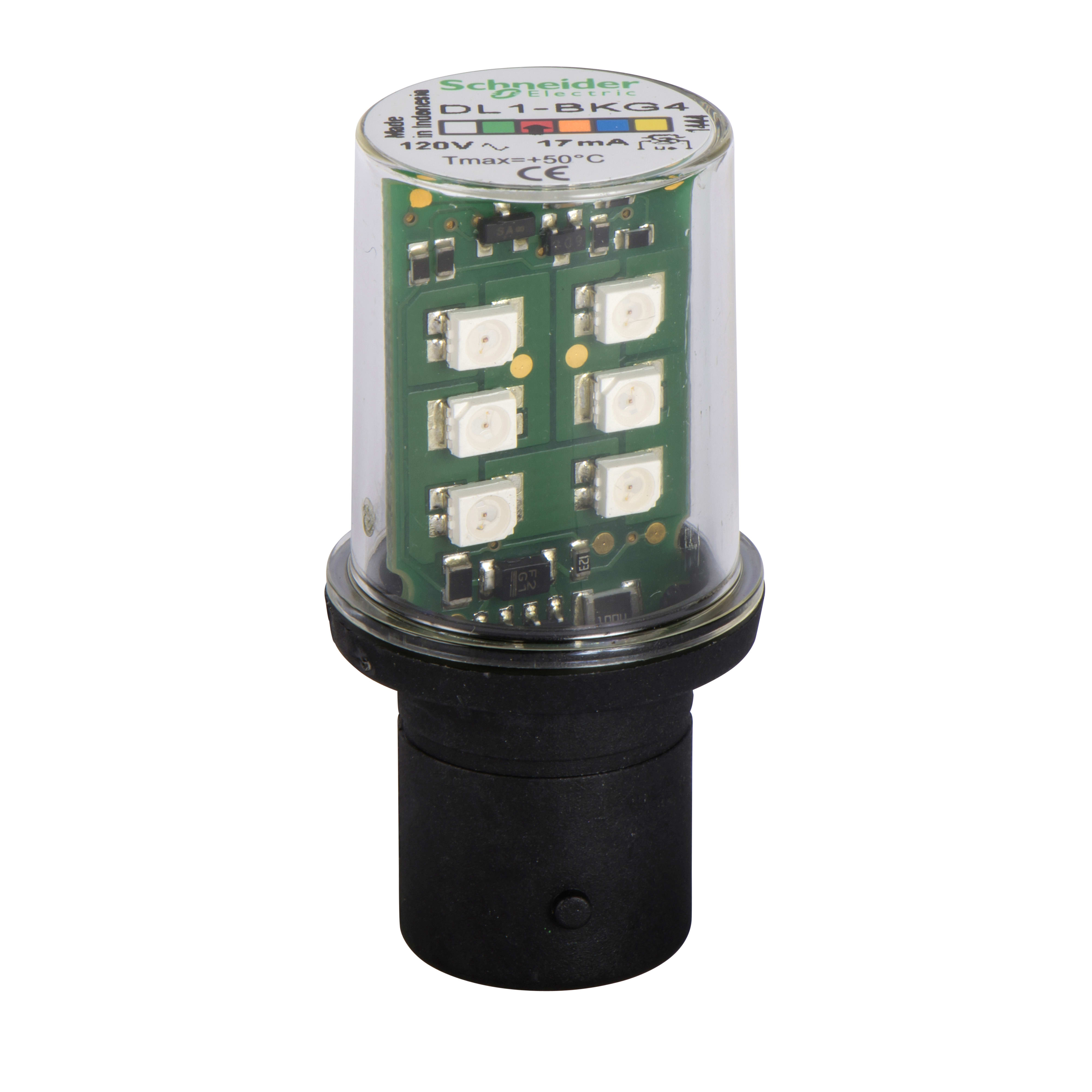 SCHNEIDER ELECTRIC - Lampadina LED lampeggiante rosso - BA 15D - 120 V