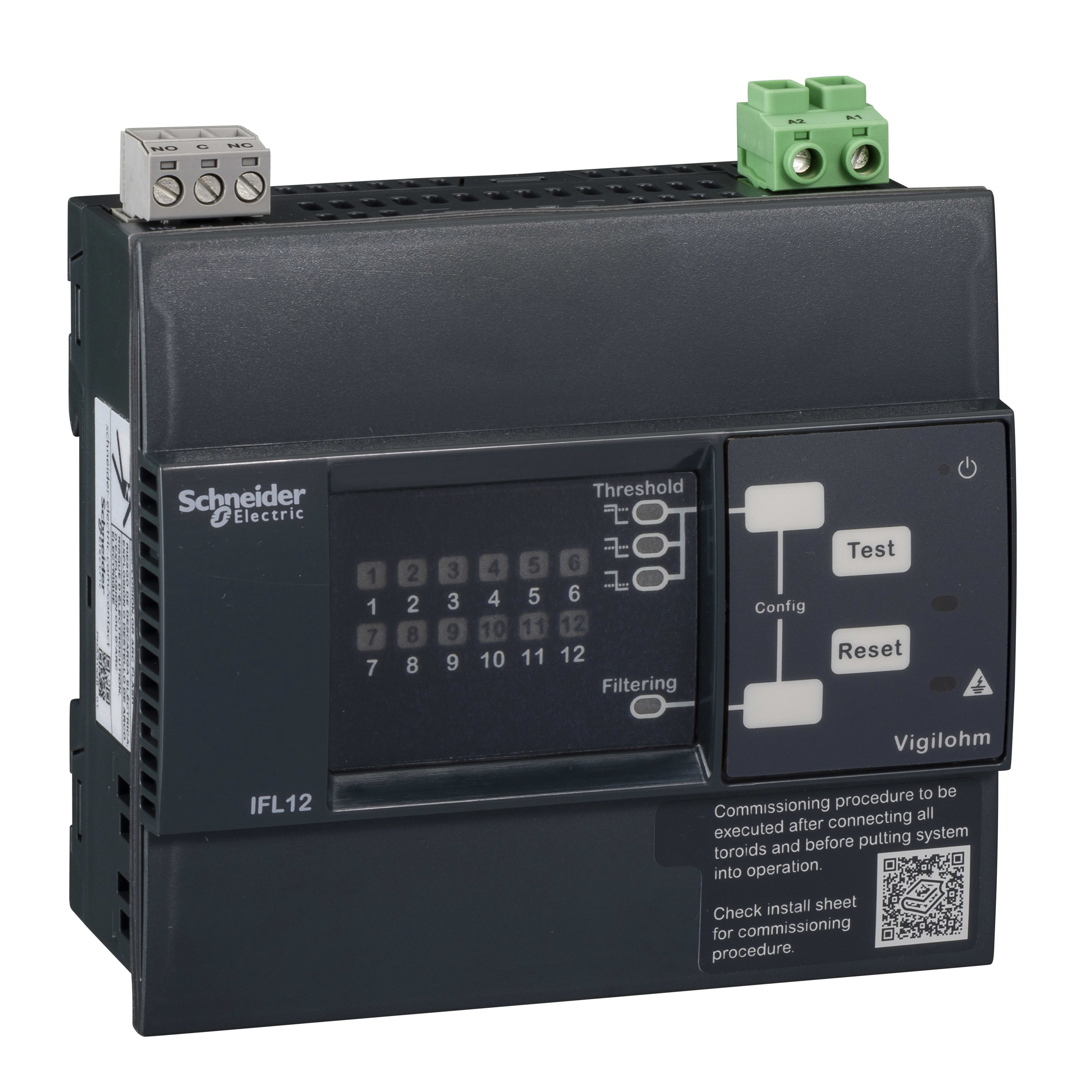 SCHNEIDER ELECTRIC - Localizzatore automatico guasti 12 canali, 110-440 Vca-cc