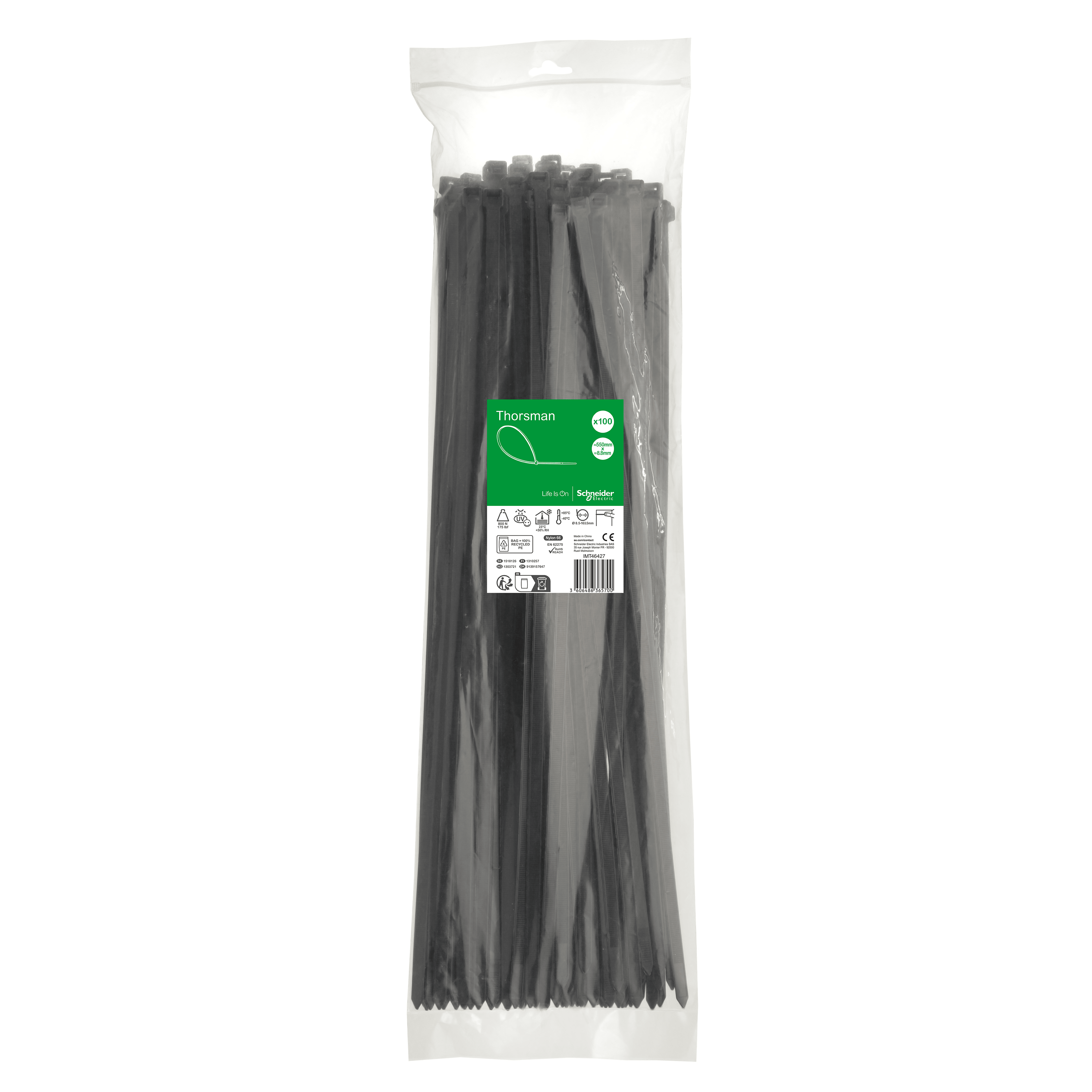 SCHNEIDER ELECTRIC - FASCETTA CABLAGGIO 550X8,8 NERA