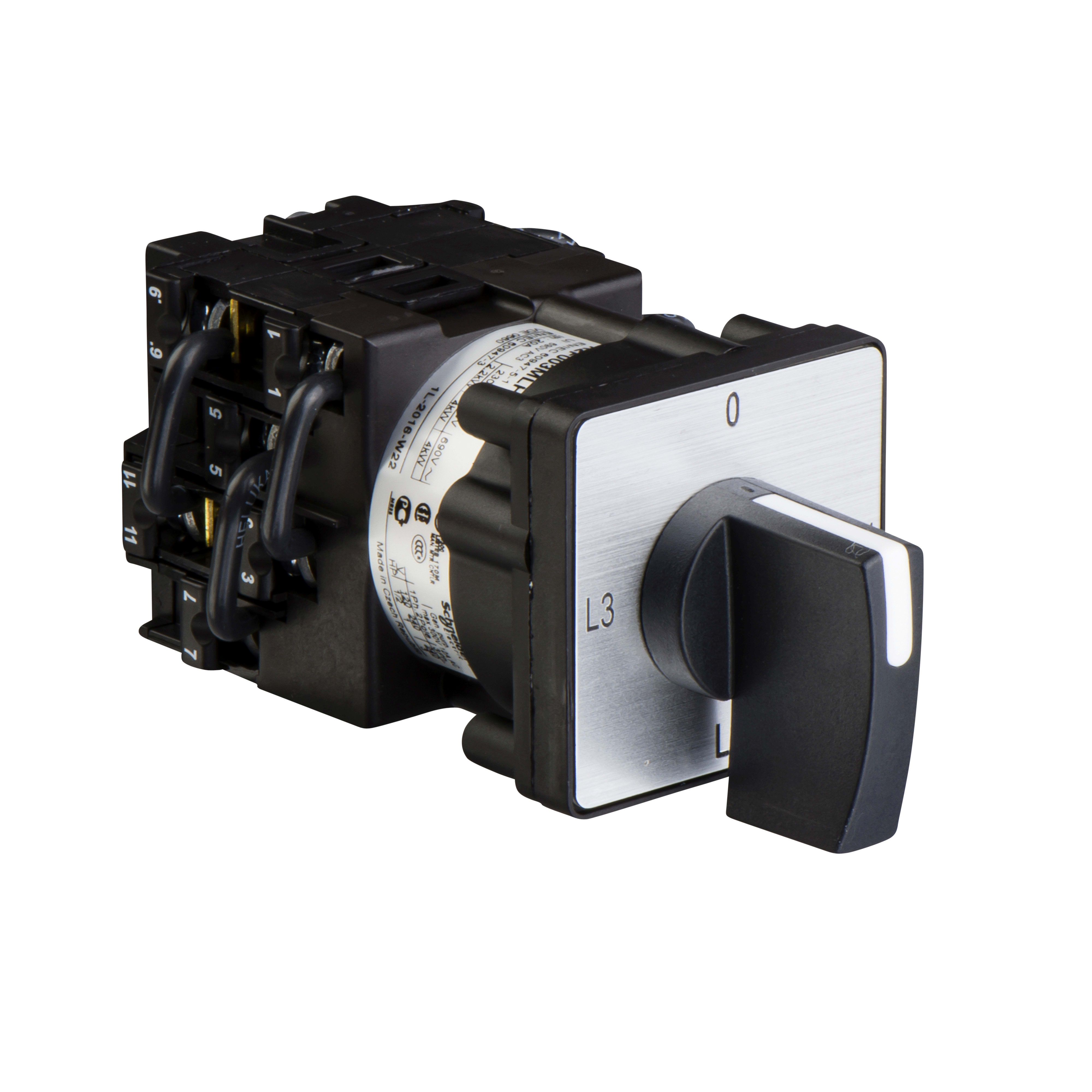 SCHNEIDER ELECTRIC - Commutatore completo 20A AMP. 3 punti di mis.