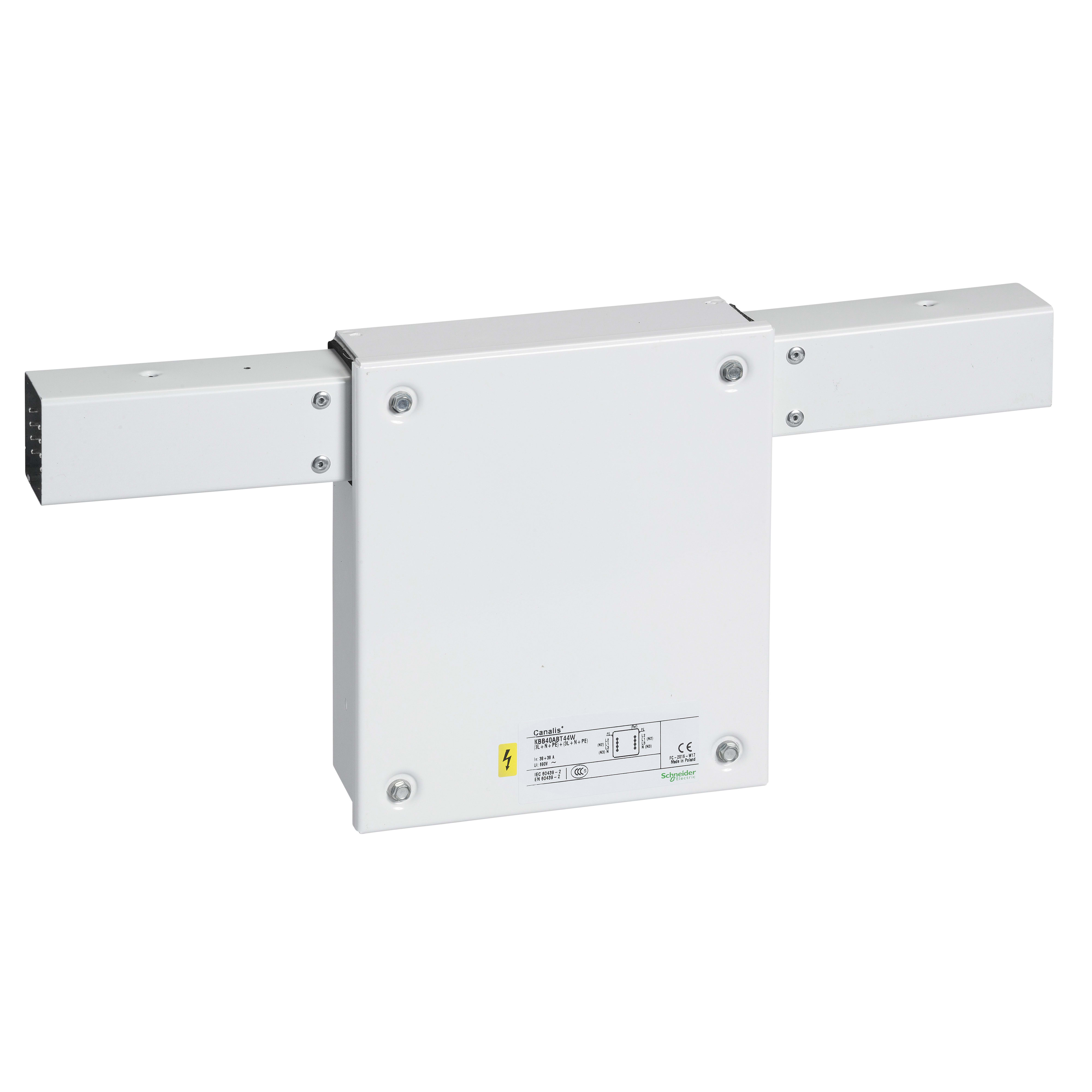 SCHNEIDER ELECTRIC - Canalis - Alimentazione KBB - 40 A - centrale - 2 circ. - Telecomando - Bianco