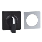 SCHNEIDER ELECTRIC - Testa commut 45 x 45mm - metalliz. - leva nera - etichetta neutra da incidere