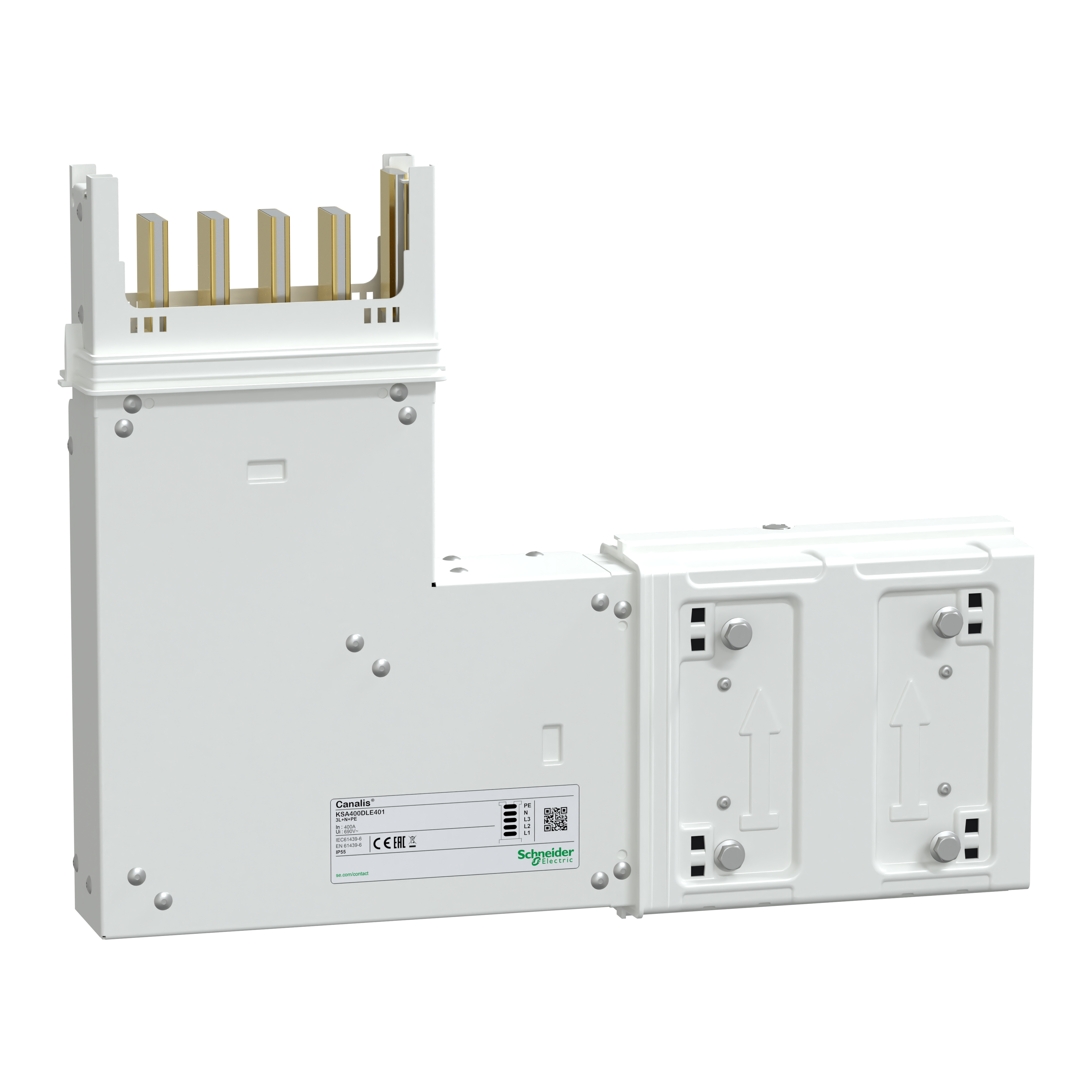 SCHNEIDER ELECTRIC - Angolare verticale pe interno 4 poli 400A