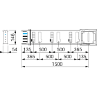 SCHNEIDER ELECTRIC - Canalis - Elemento rettilineo - 400 A - 1,5 m - 6 derivazioni