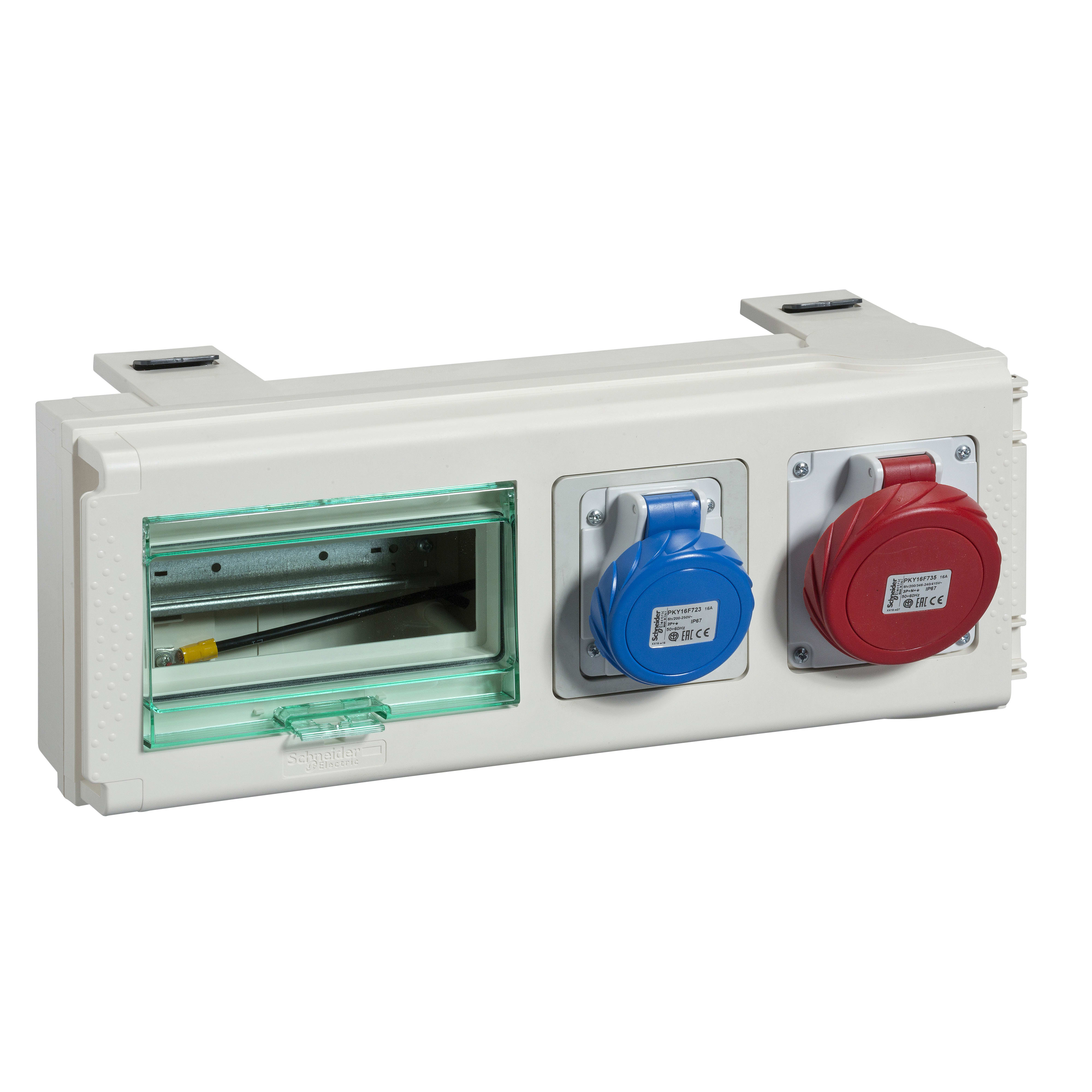SCHNEIDER ELECTRIC - Canalis - Unità di derivazione - 32 A - 1 presa Schuko domestica e 1 ind.