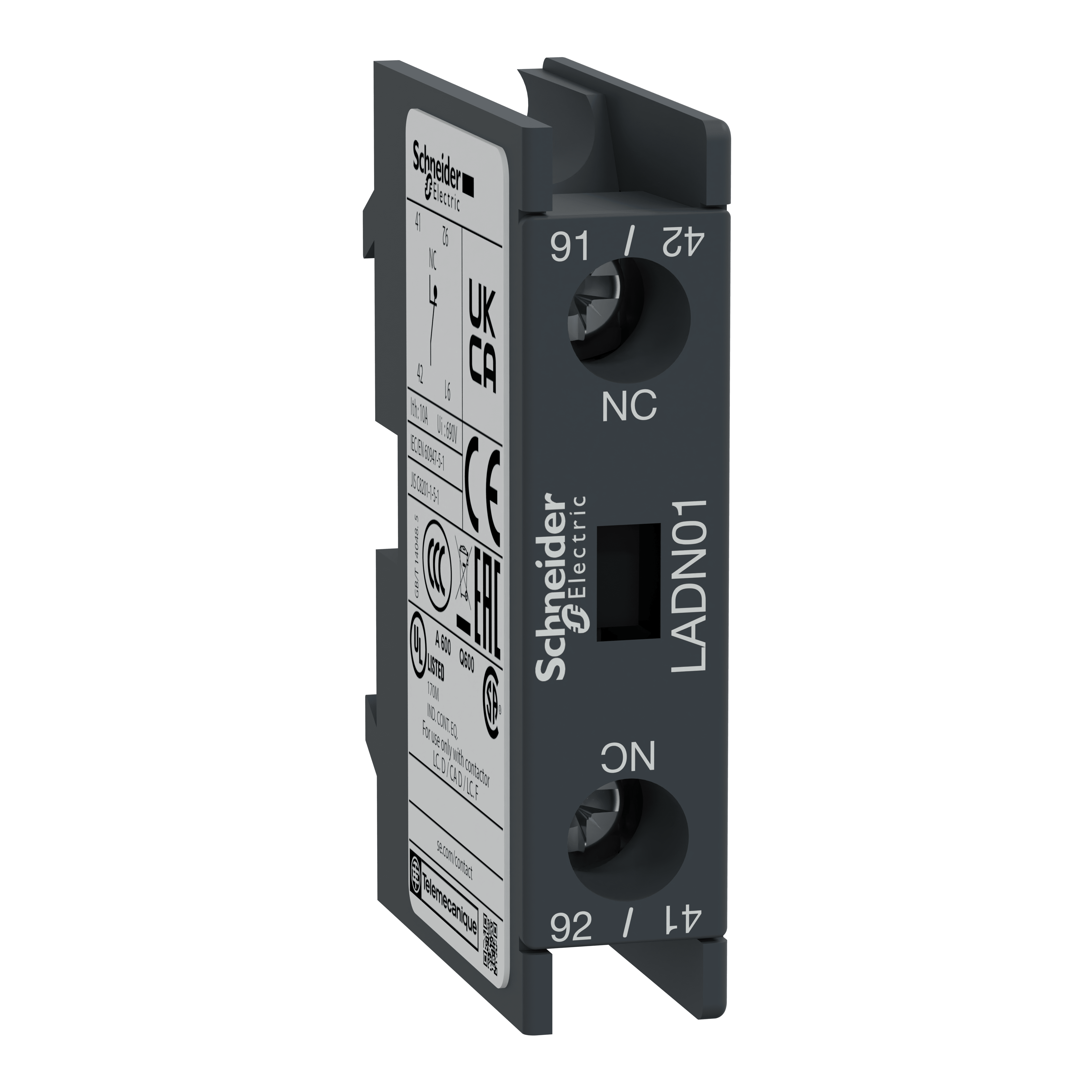 SCHNEIDER ELECTRIC - Blocco contatti ausiliari TeSys - 1NC - Morsetti a vite