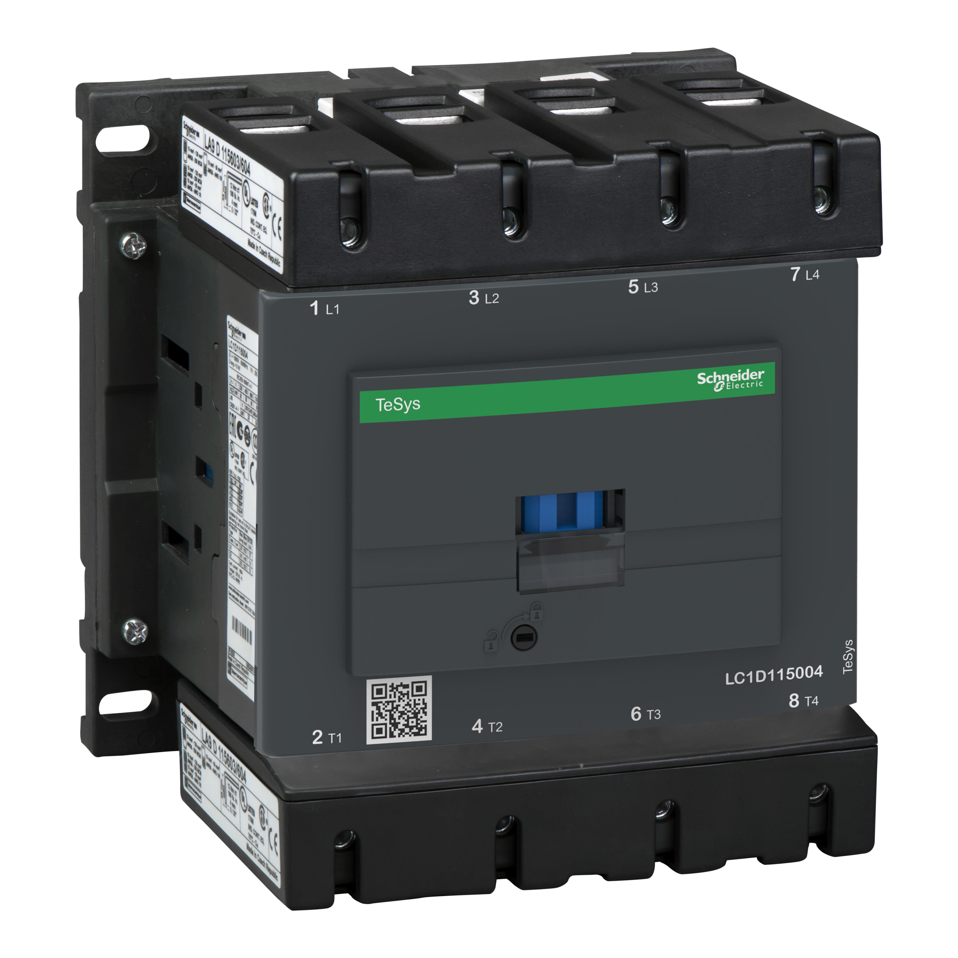 SCHNEIDER ELECTRIC - Contattore TeSys LC1D - 4 poli - AC1 440V 200 A - 24 V CC
