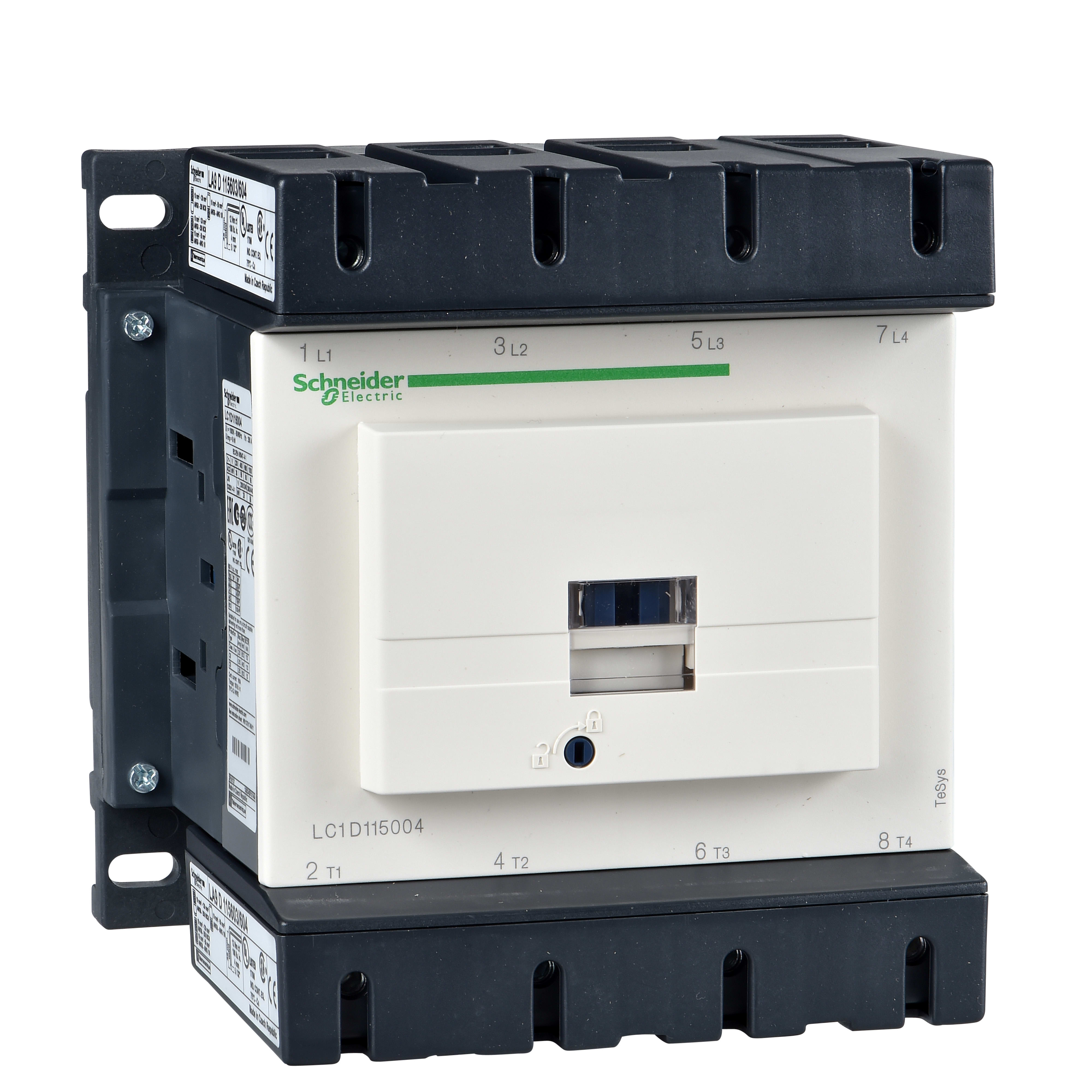 SCHNEIDER ELECTRIC - Contattore TeSys D - 4P (4 NA) - AC1 - &lt.lt->= 440 V 200 A - 230 Vca 50-60 Hz