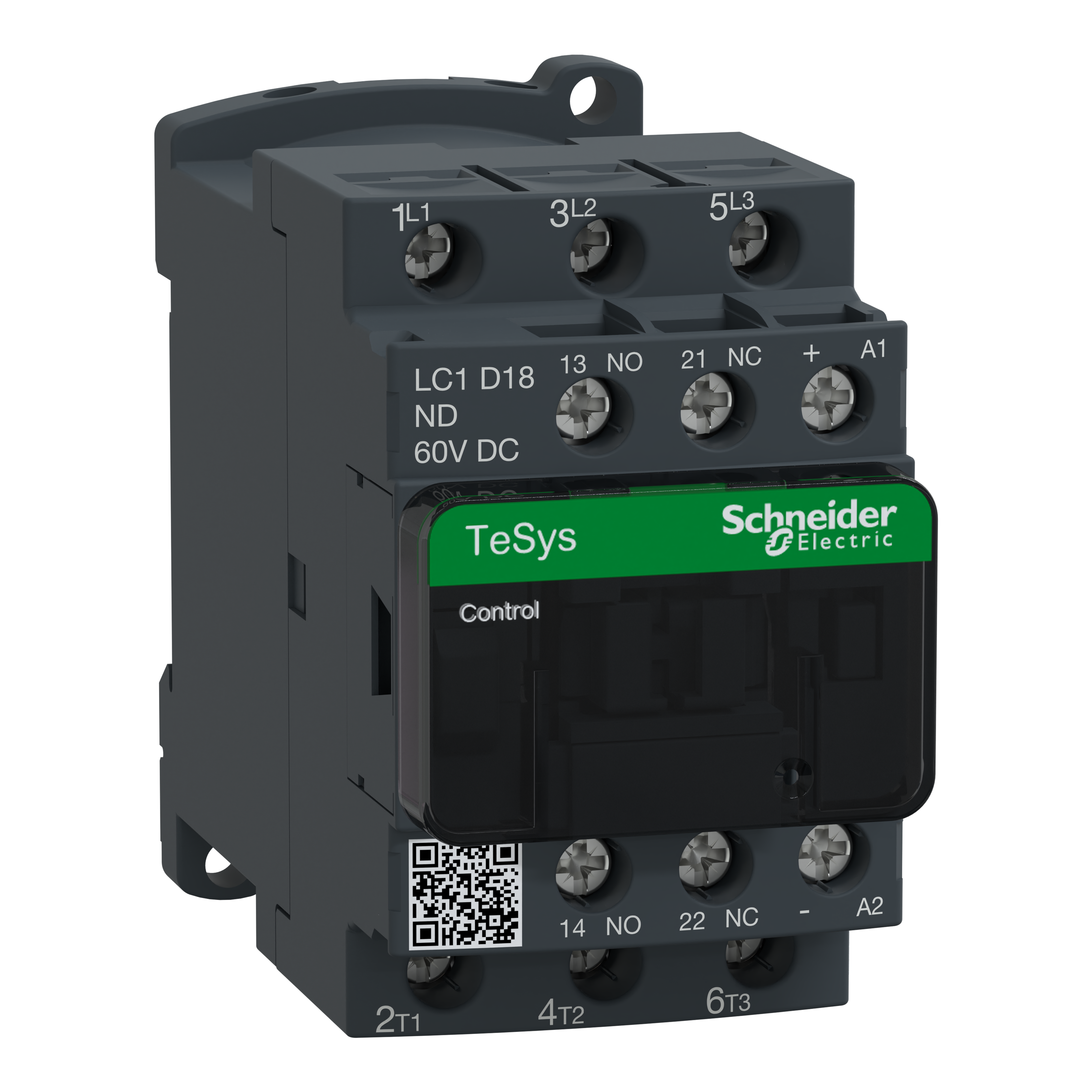 SCHNEIDER ELECTRIC - Contattore TeSys LC1D - 3 poli - AC3 440V 18 A - 60 V CC