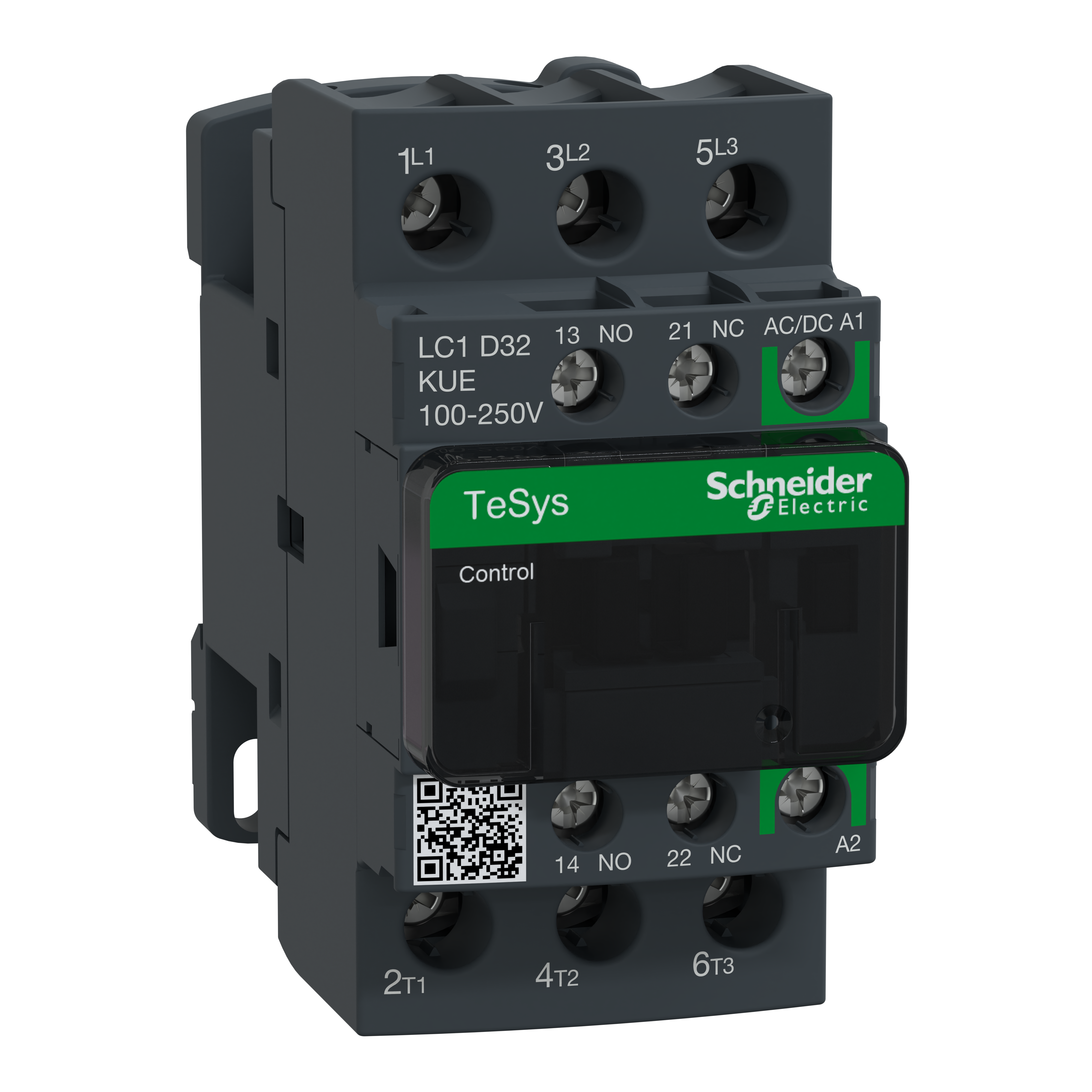 SCHNEIDER ELECTRIC - TeSys D Green contattore - 3P - <.lt->= 440 V - 32 A AC-3 - 100...250 V AC-DC