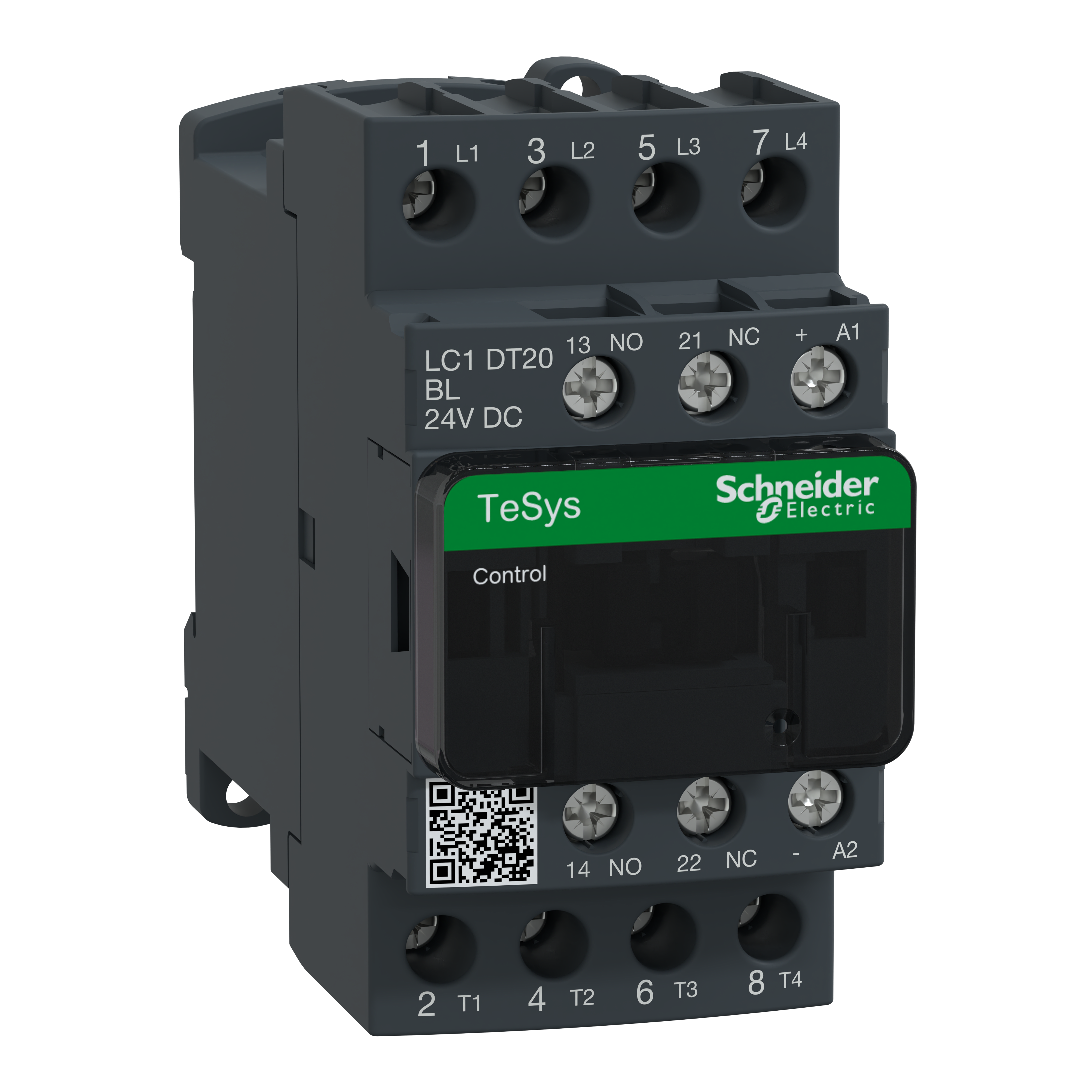 SCHNEIDER ELECTRIC - Contattore TeSys LC1D - 4 poli - AC1 440V 20 A - 24V CC