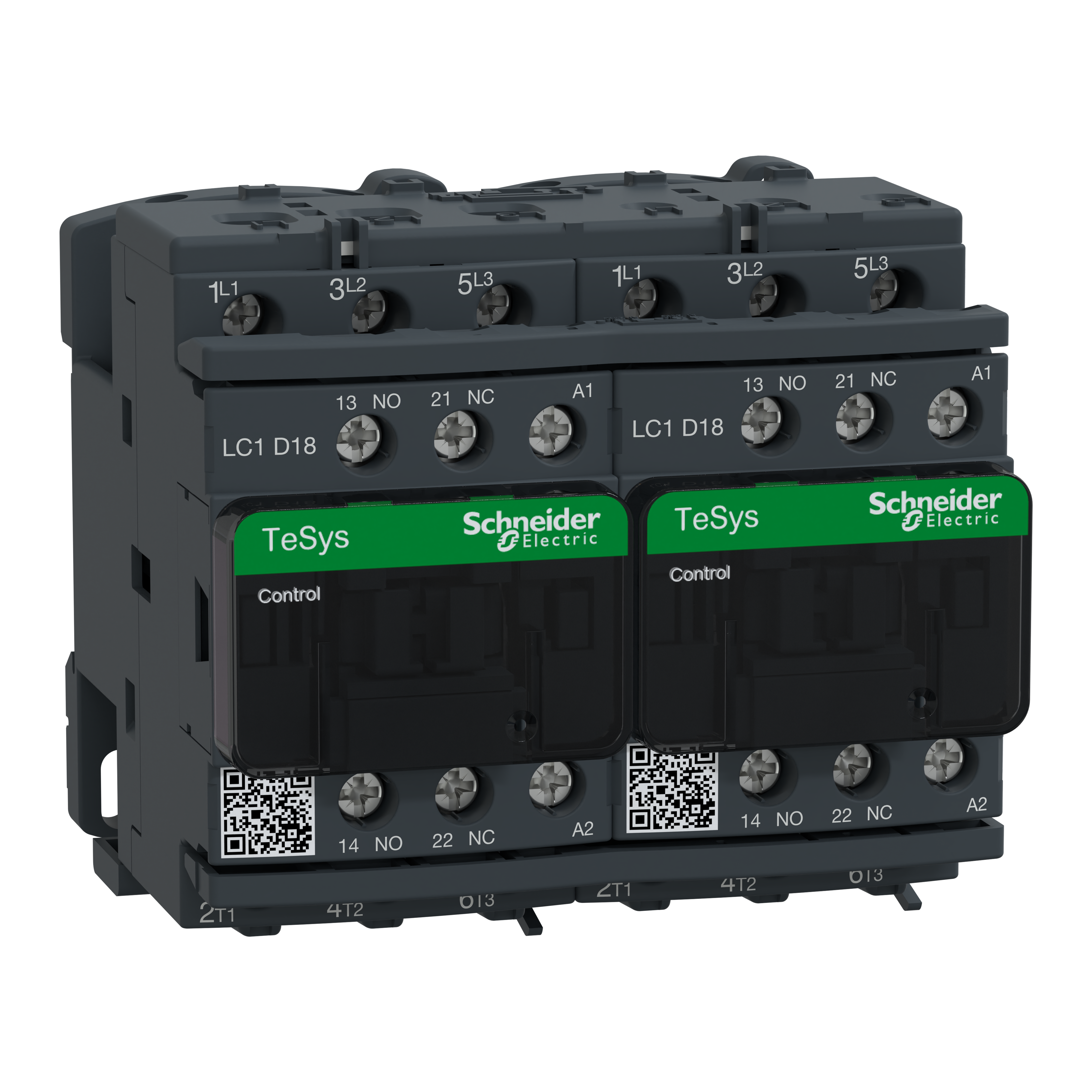 SCHNEIDER ELECTRIC - Teleinvertitore TeSys LC2D - 3 poli - AC3 440 V 18 A - 24 V CA