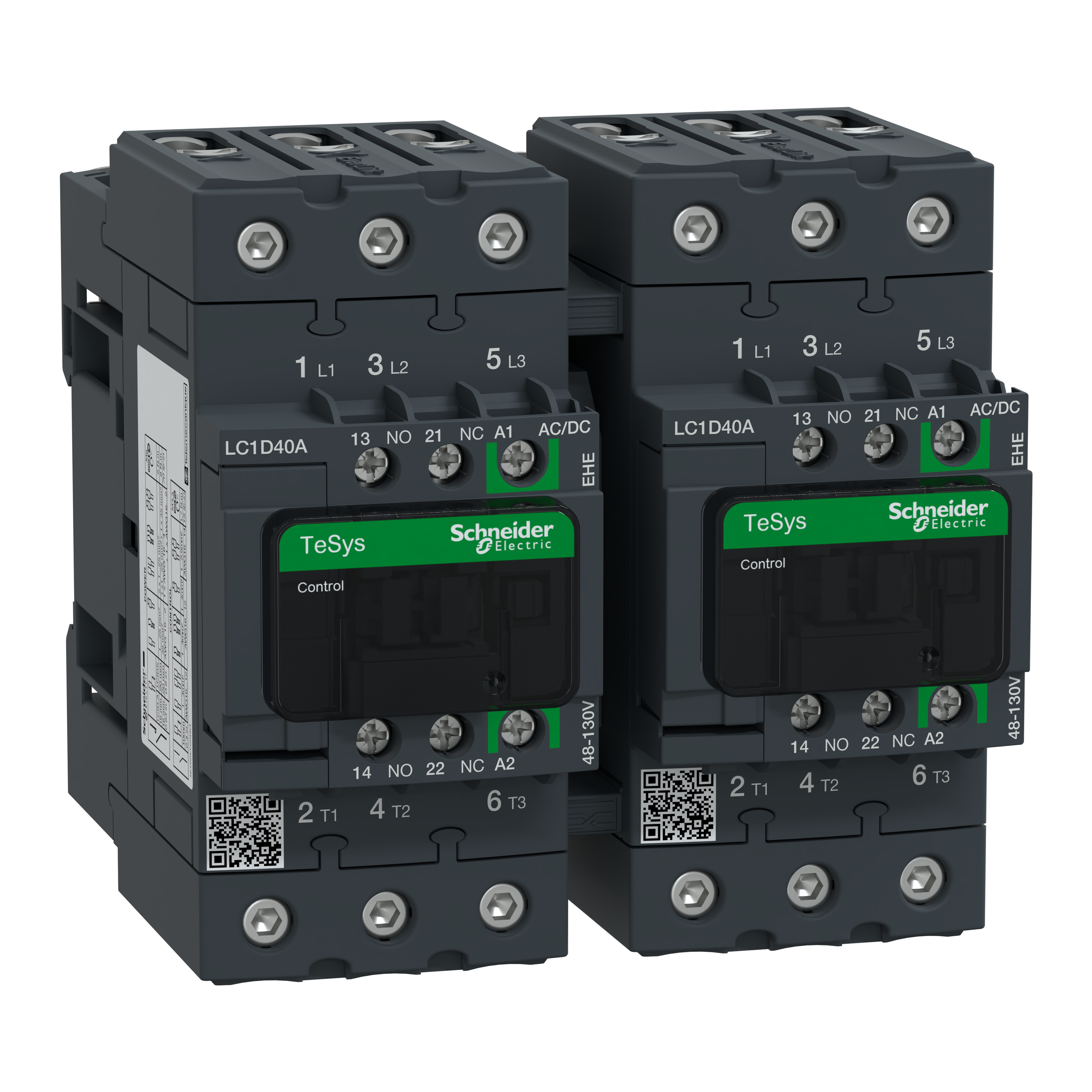 SCHNEIDER ELECTRIC - TeSys D teleinvertitore - 3P - <.lt->= 440 V - 40 A AC-3 - 48...130 V AC-DC