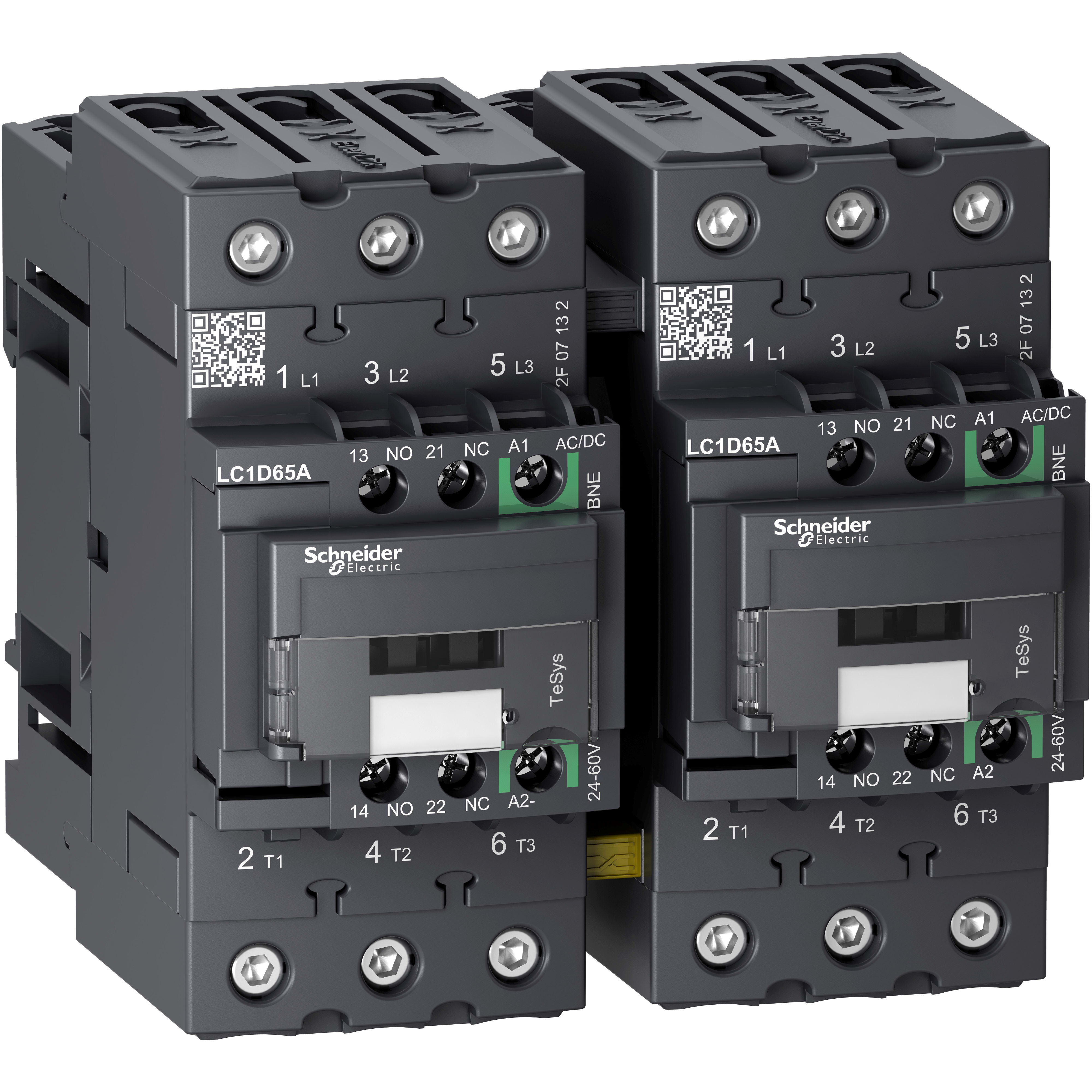 SCHNEIDER ELECTRIC - TeSys D teleinvertitore - 3P - <.lt->= 440 V - 65 A AC-3 - 48...130 V AC-DC