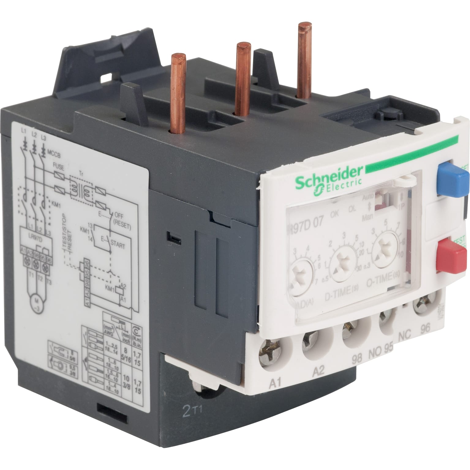 SCHNEIDER ELECTRIC - Relè di sovracorrente elettronico TeSys LR97 - 1,2..7 A - 200..240 Vca