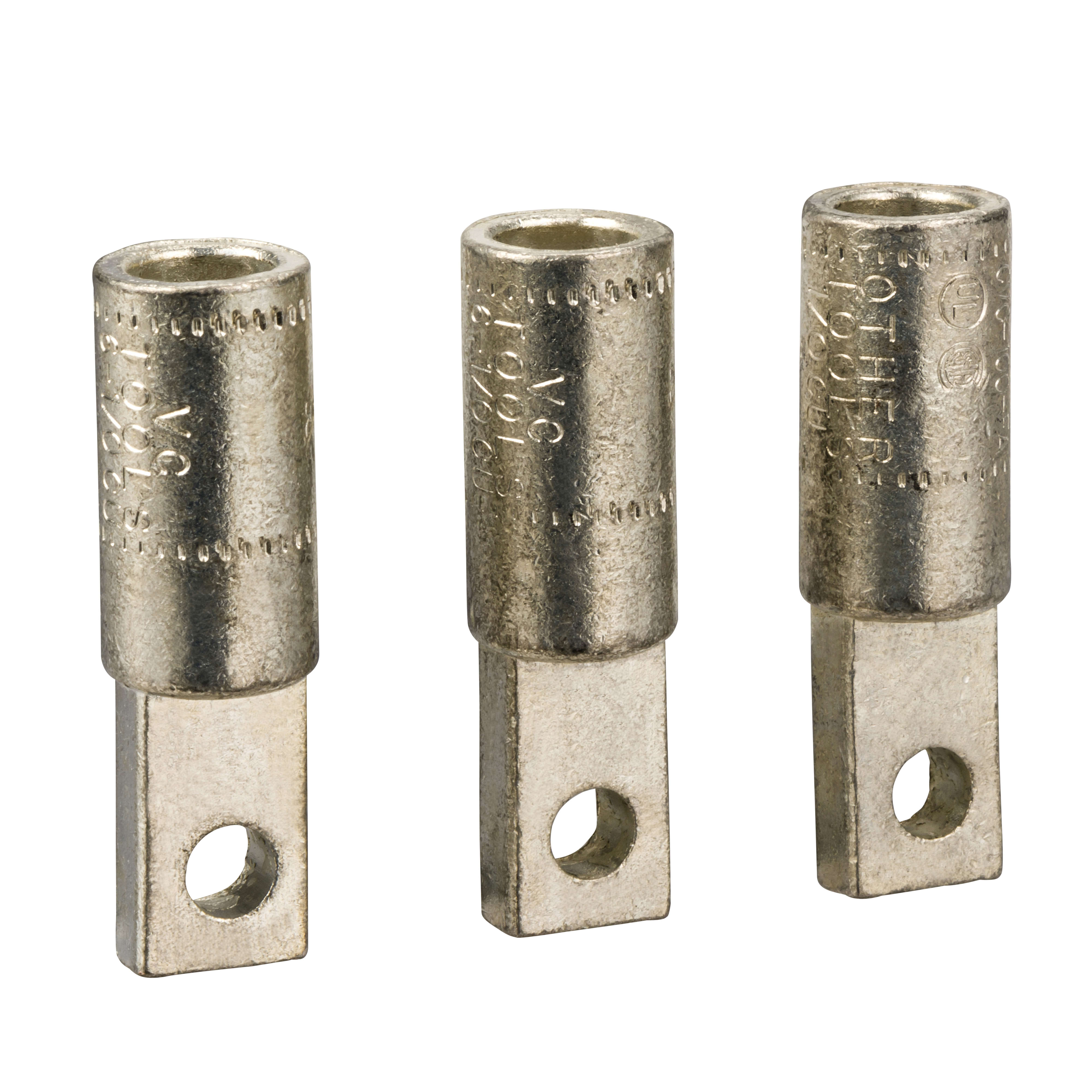 SCHNEIDER ELECTRIC - 3 capicorda per cavi Cu 6-1-0 AWG