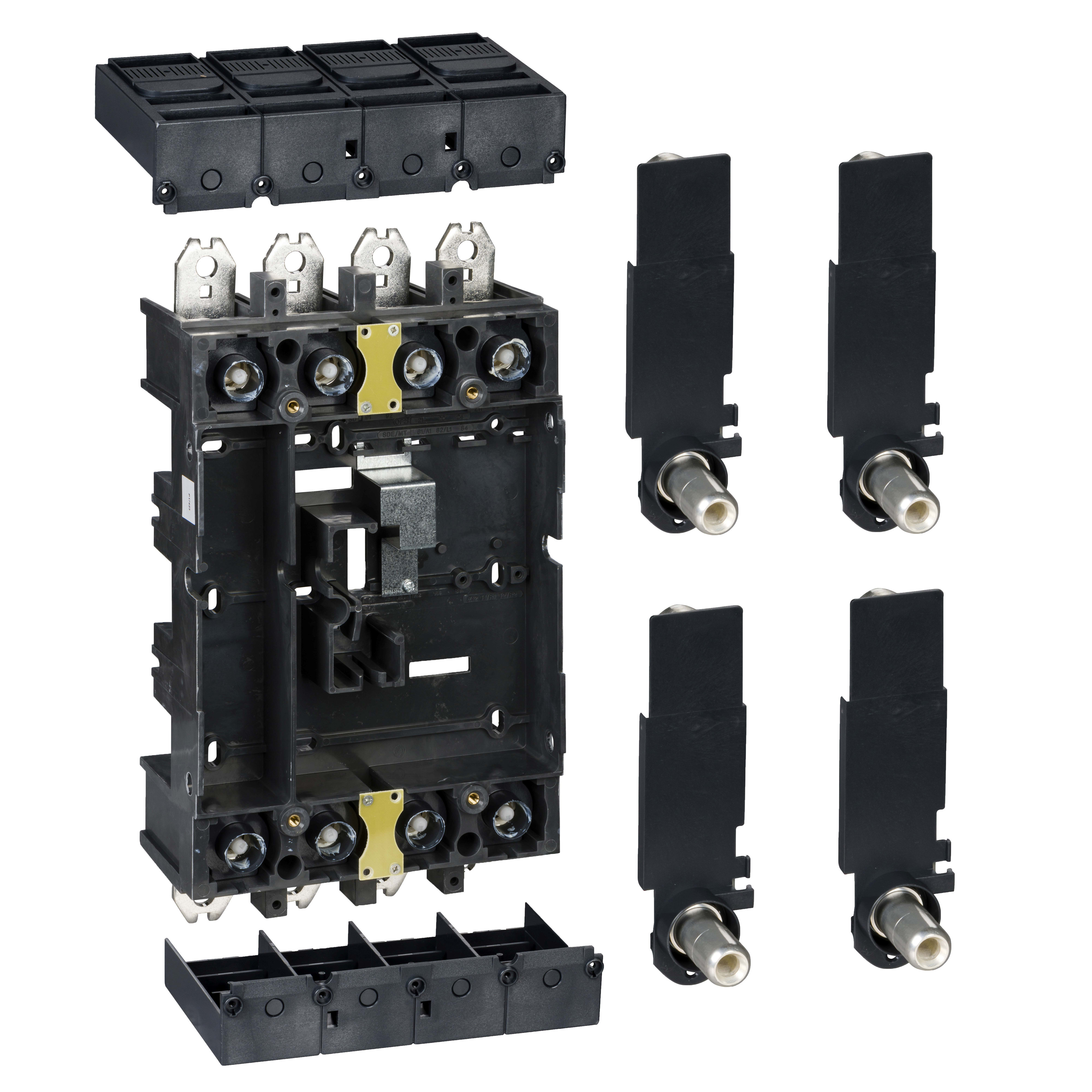 SCHNEIDER ELECTRIC - Kit con base plug-in - 4 poli - Per Vigi NSX100..250