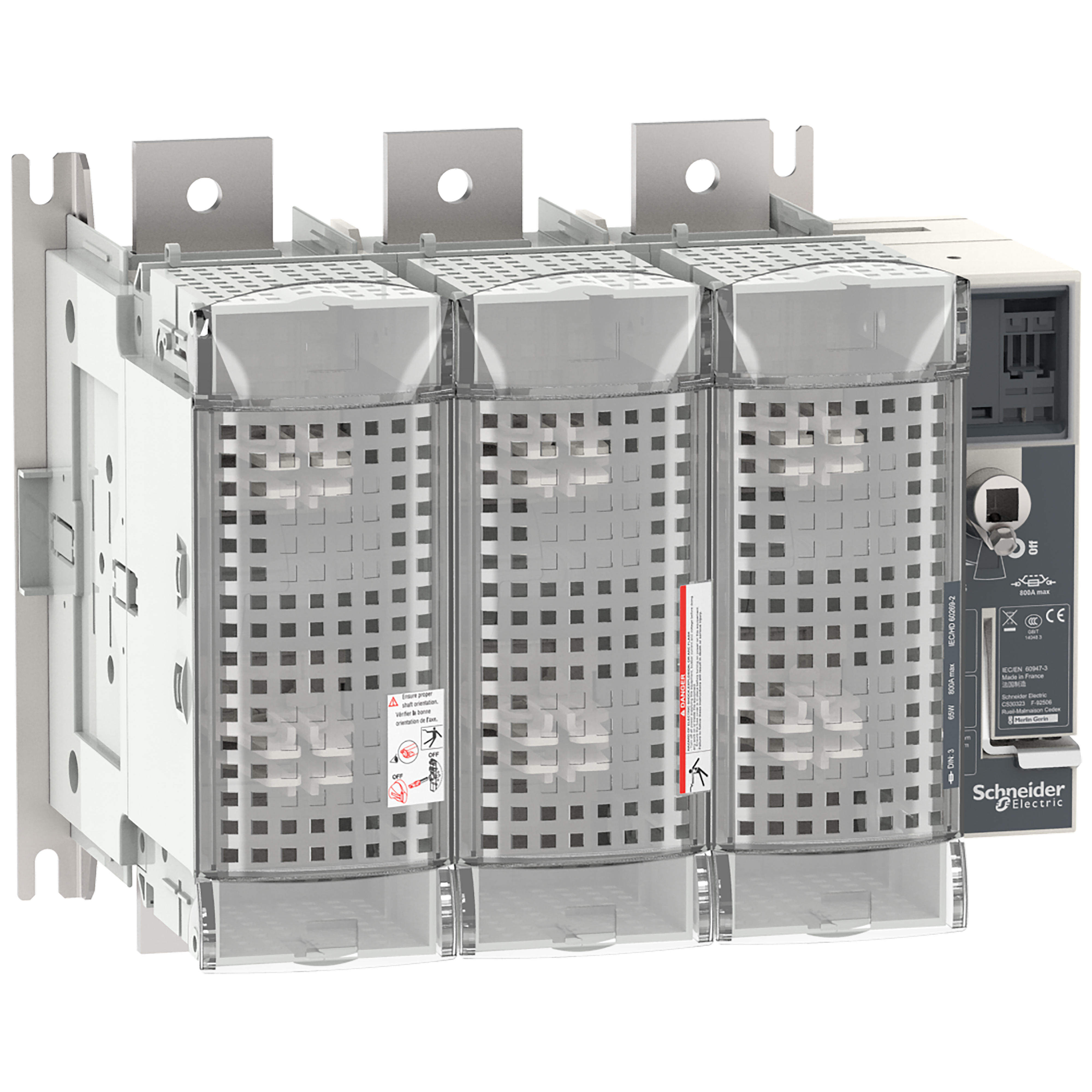 SCHNEIDER ELECTRIC - Interruttore-sezionatore con fusibili, FuPact, FuPactGS DIN800/3, 3 poli