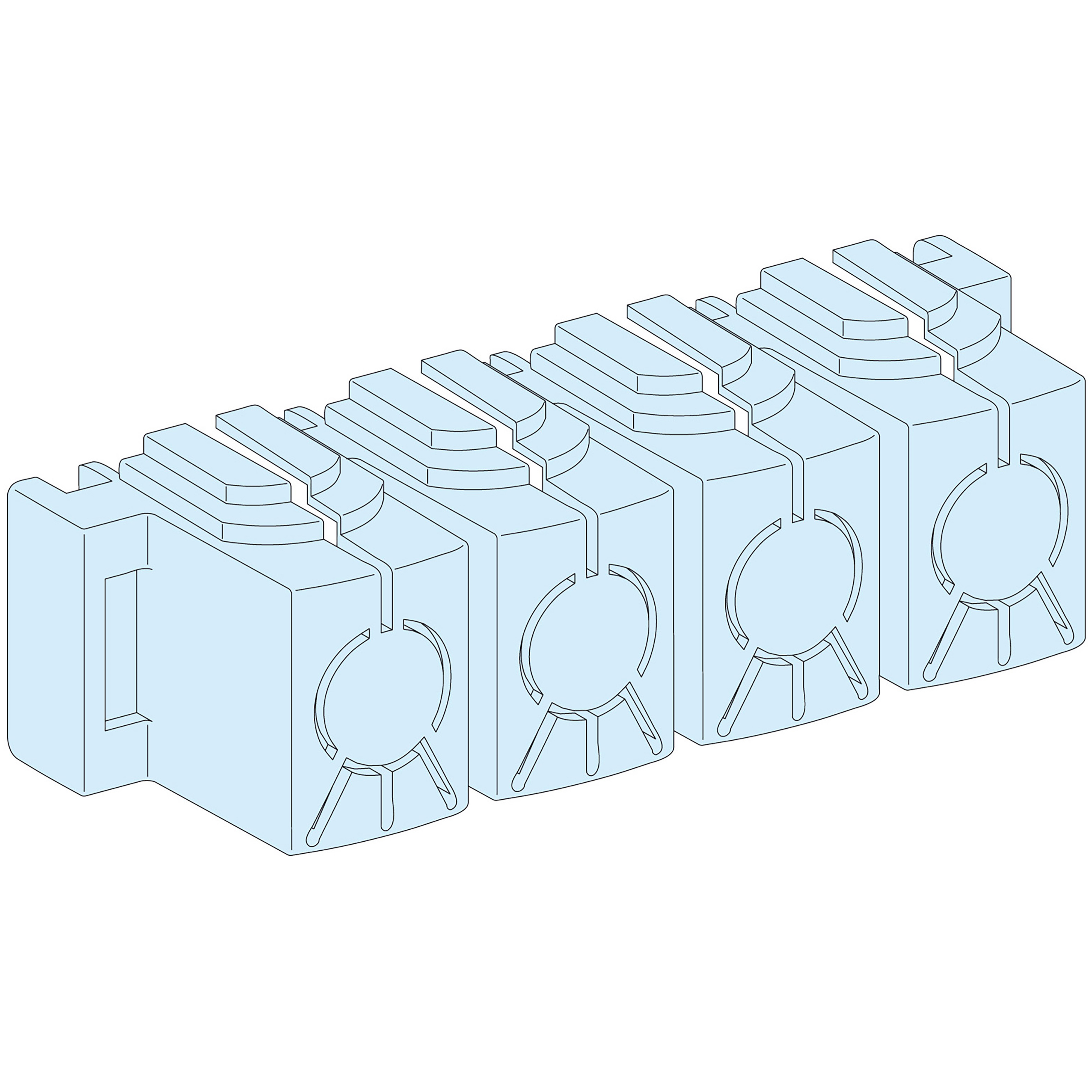 SCHNEIDER ELECTRIC - 8 Segreg. morsetti IPXXB-Powerclip
