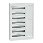 SCHNEIDER ELECTRIC - Centralino per apparecchi modulari con canalina laterale, PrismaSeT S, parete, 7 x 24 moduli, 1 morsettiera di terra, senza porta