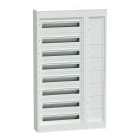 SCHNEIDER ELECTRIC - Centralino per apparecchi modulari con canalina laterale, PrismaSeT S, parete, 8 x 24 moduli, 1 morsettiera di terra, senza porta