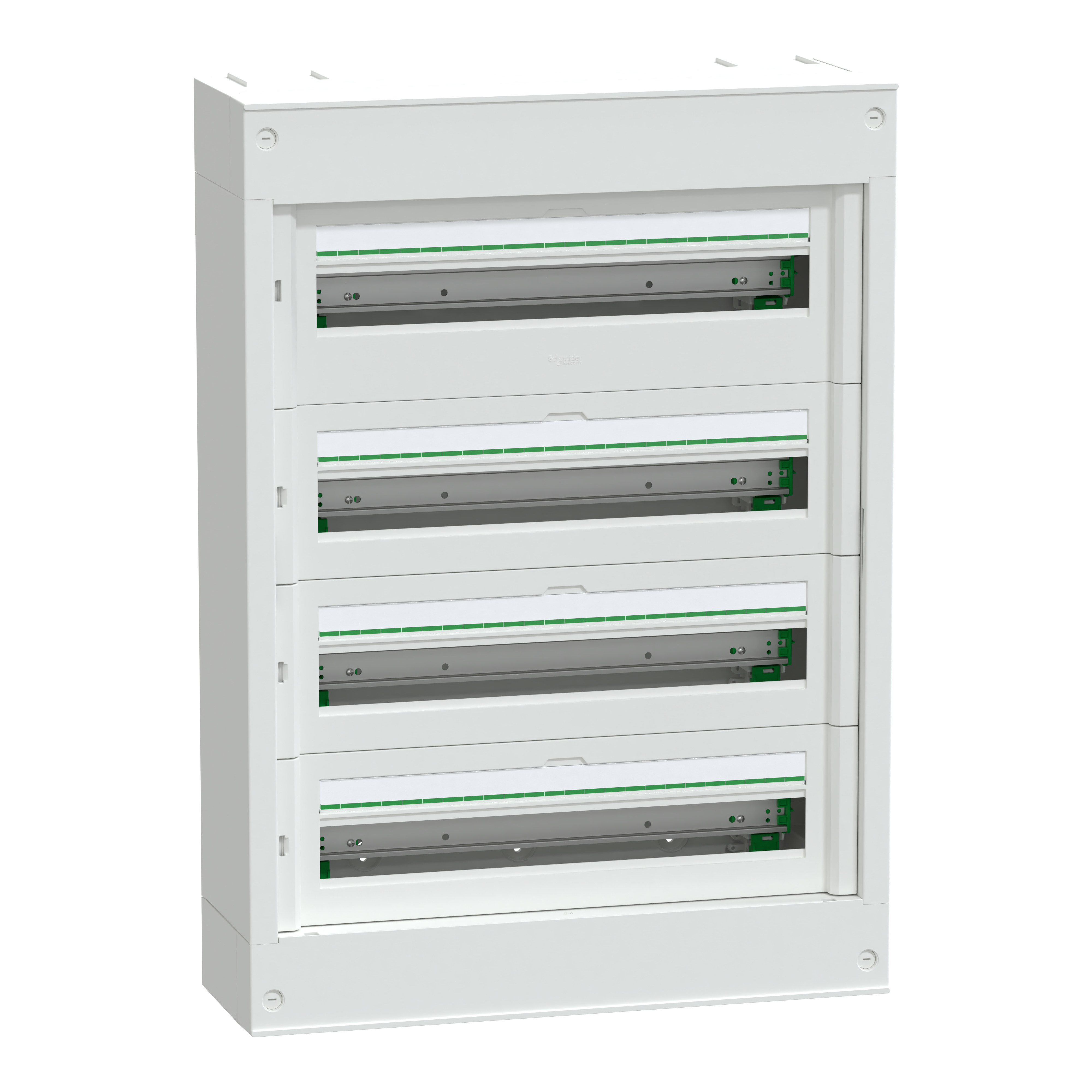 SCHNEIDER ELECTRIC - Centralino per apparecchi modulari, PrismaSeT S, parete, 4 x 24 moduli, 1 morsettiera di terra, senza porta