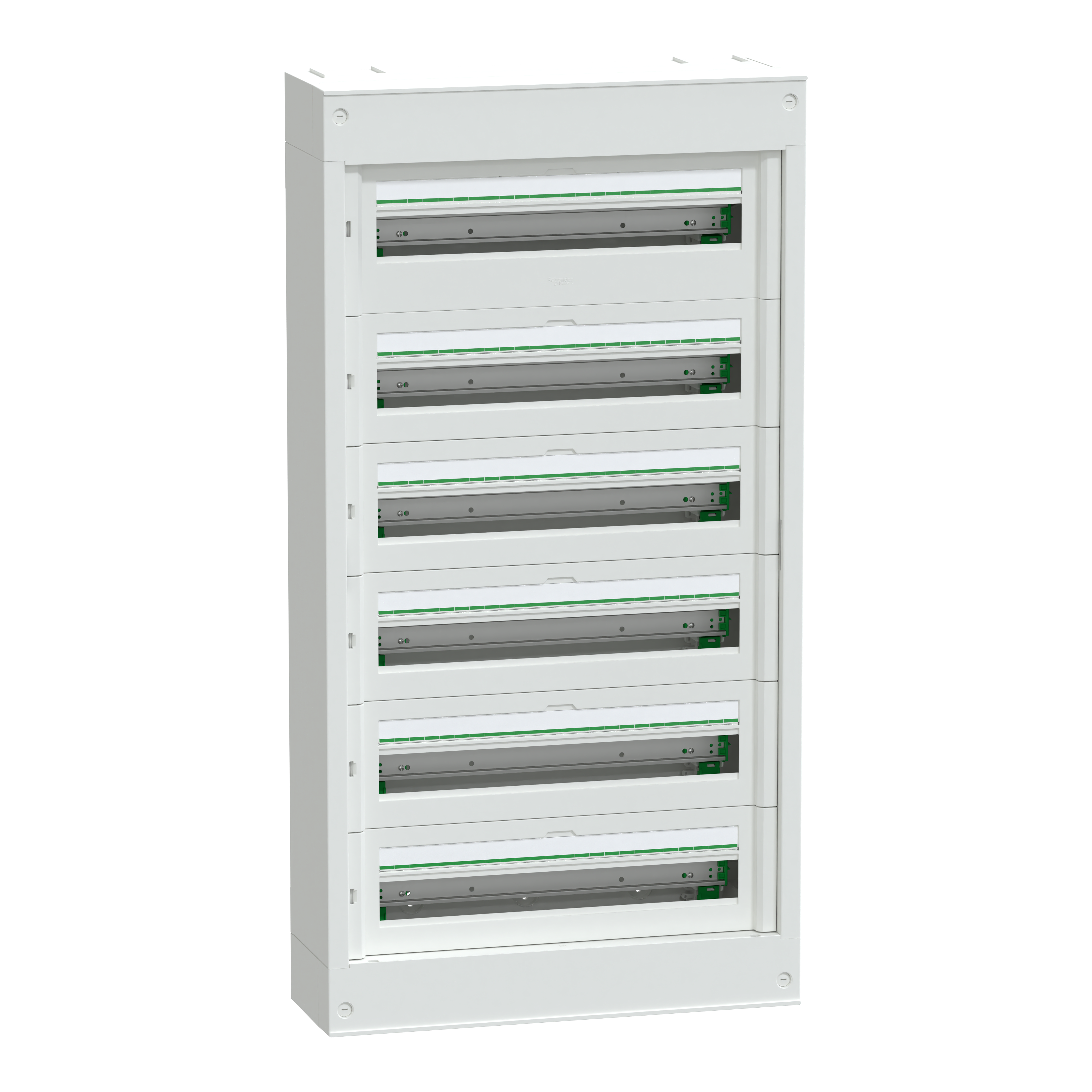 SCHNEIDER ELECTRIC - Centralino per apparecchi modulari, PrismaSeT S, parete, 6 x 24 moduli, 1 morsettiera di terra, senza porta