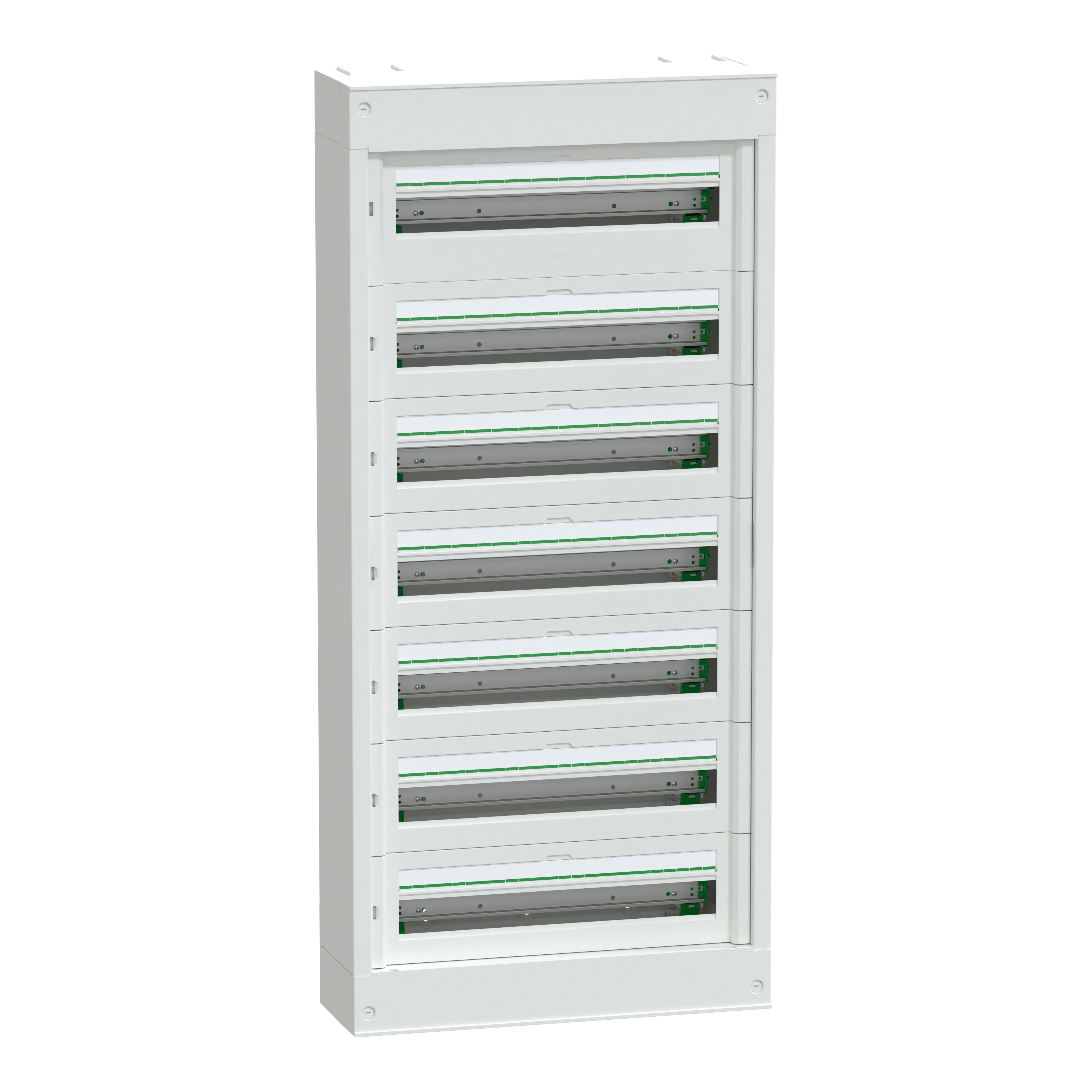 SCHNEIDER ELECTRIC - Centralino per apparecchi modulari, PrismaSeT S, parete, 7 x 24 moduli, 1 morsettiera di terra, senza porta