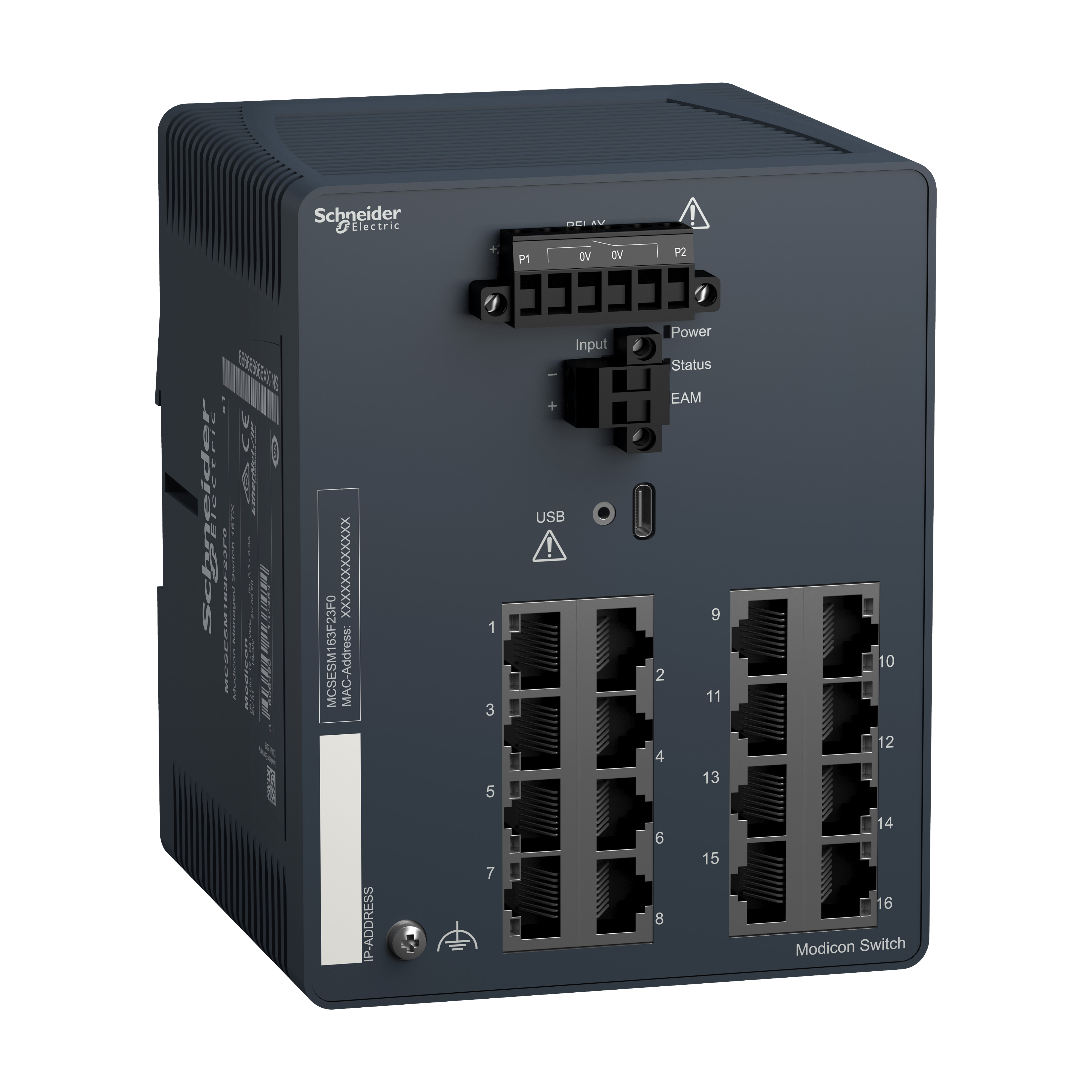 SCHNEIDER ELECTRIC - Modicon Managed Switch - 16 porte in rame