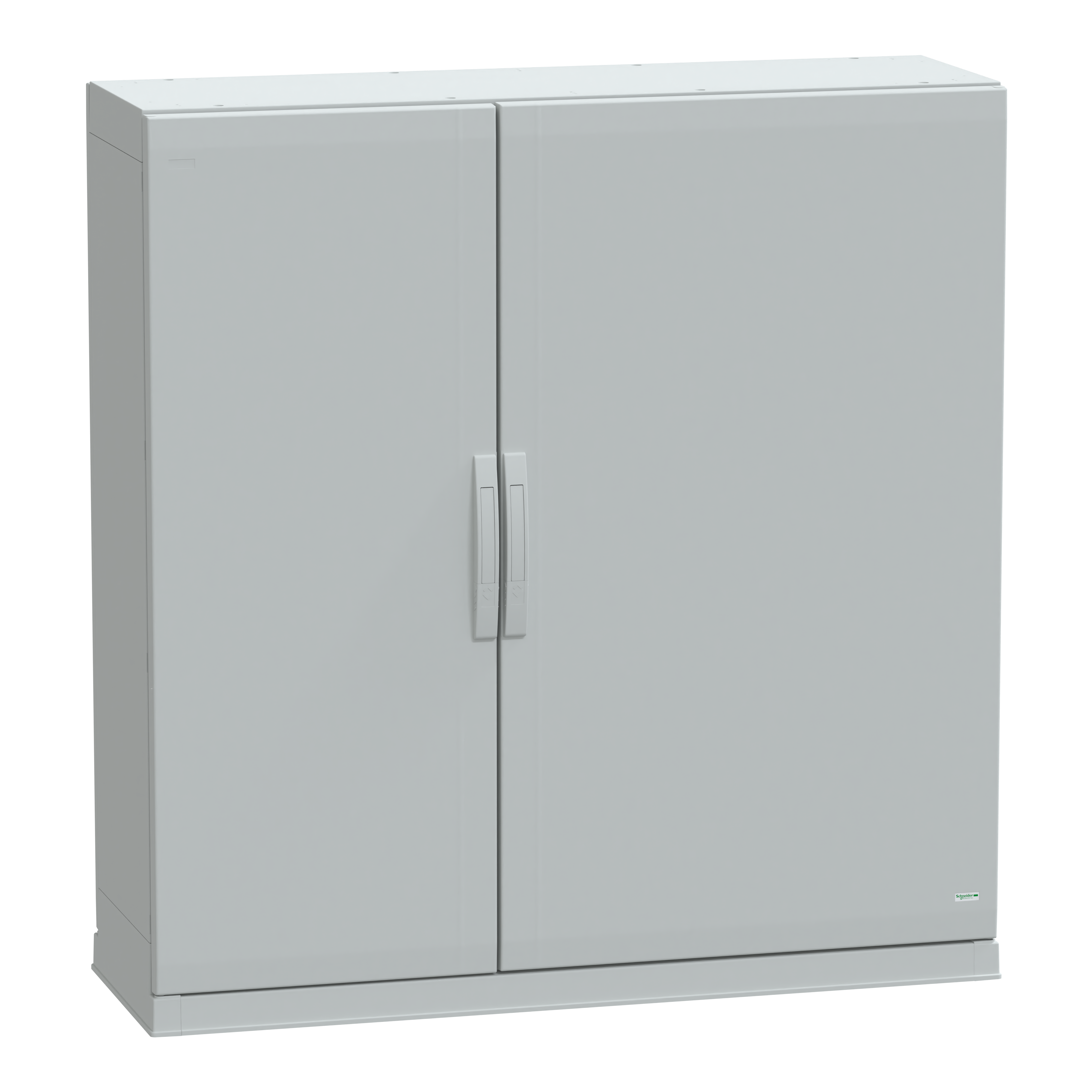 SCHNEIDER ELECTRIC - Armadio in poliestere con porta liscia e zoccolo 1250x1250x420 IP54 RAL 7035