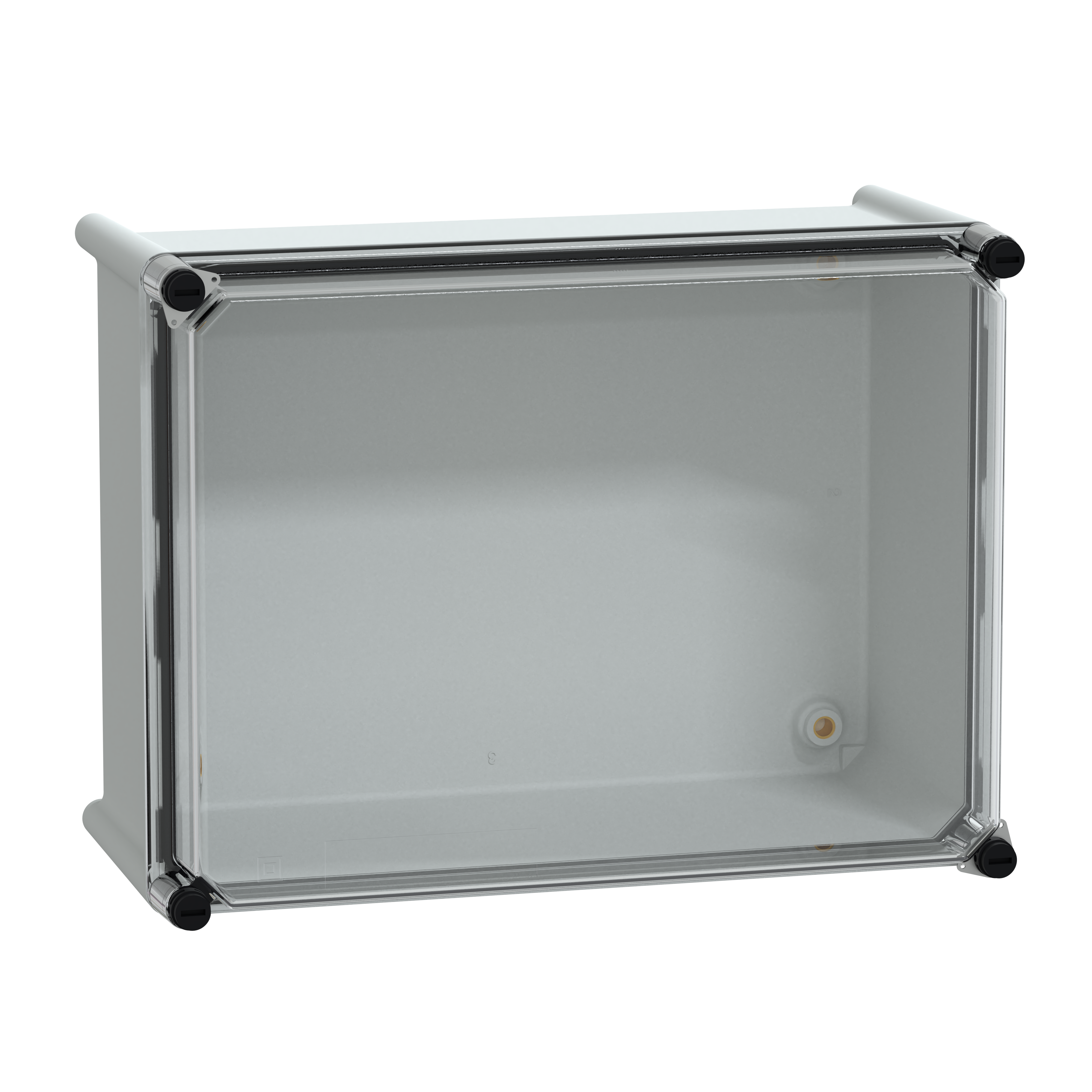 SCHNEIDER ELECTRIC - Cassetta PLS, retro in poliestere, coperchio trasparente per PC IP65 27x36x18cm
