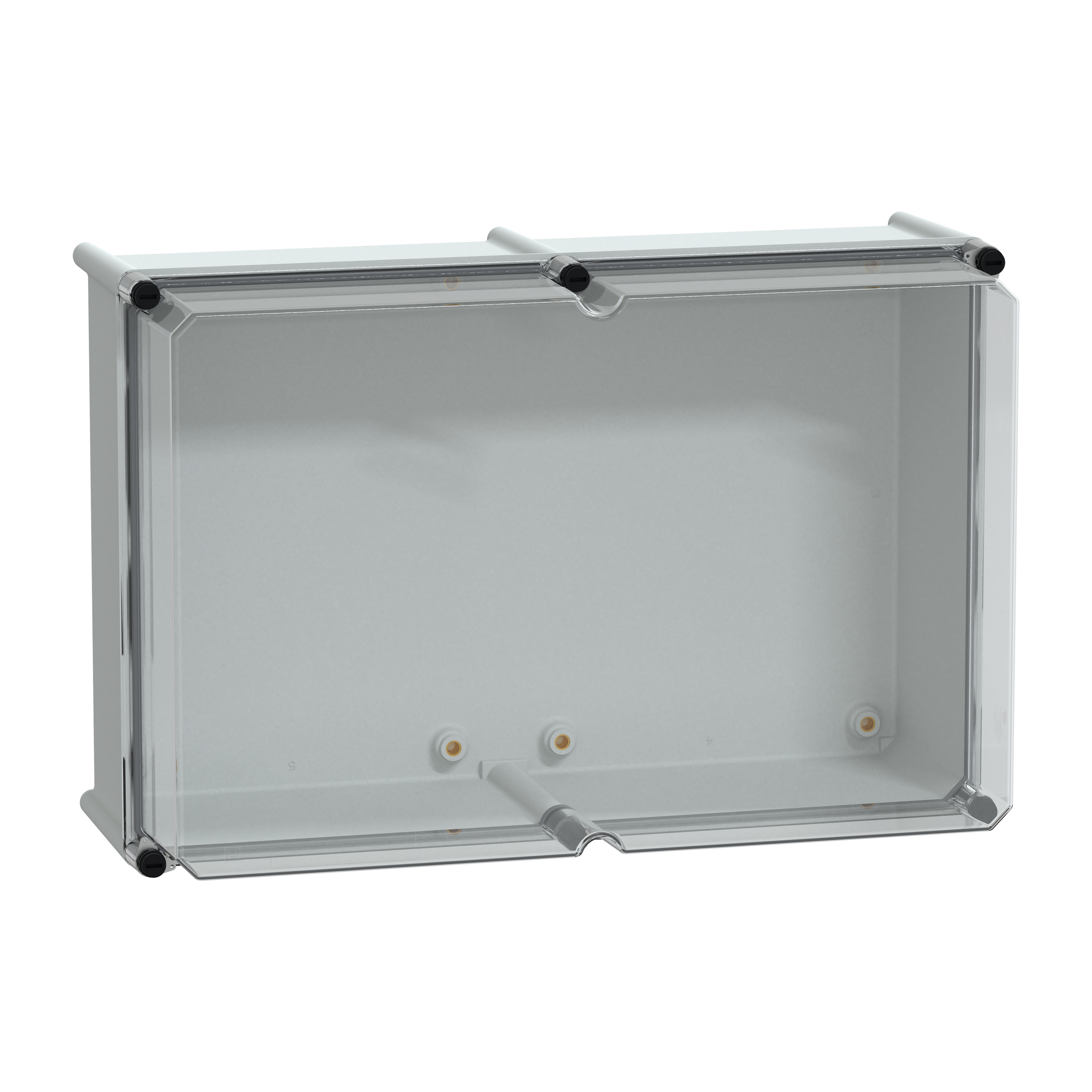 SCHNEIDER ELECTRIC - Cassetta PLS, retro in poliestere, coperchio trasparente per PC IP65 36x54x23cm