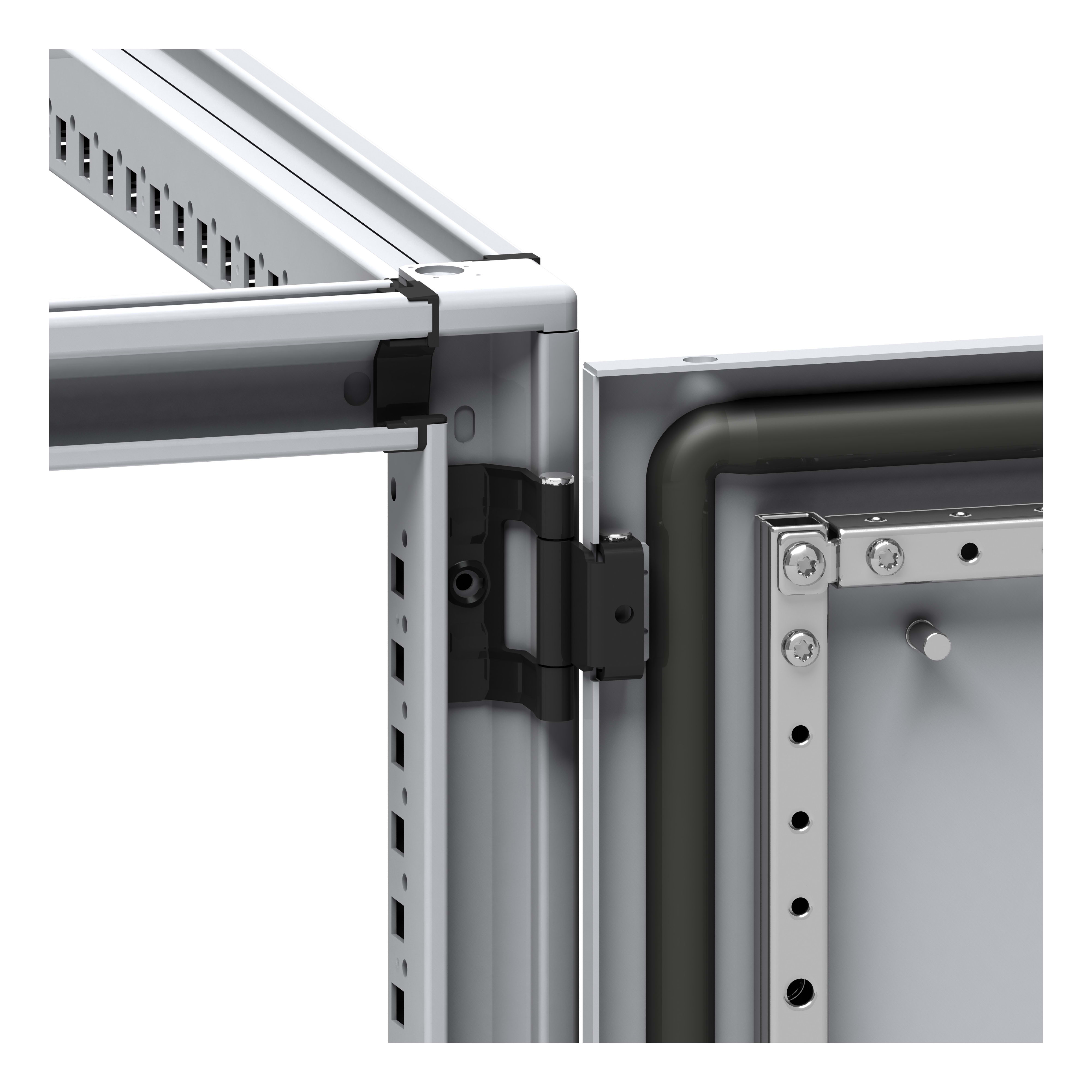 SCHNEIDER ELECTRIC - Spacial SF-SM 180° hinges - RAL 9005 - 60 kg max. load