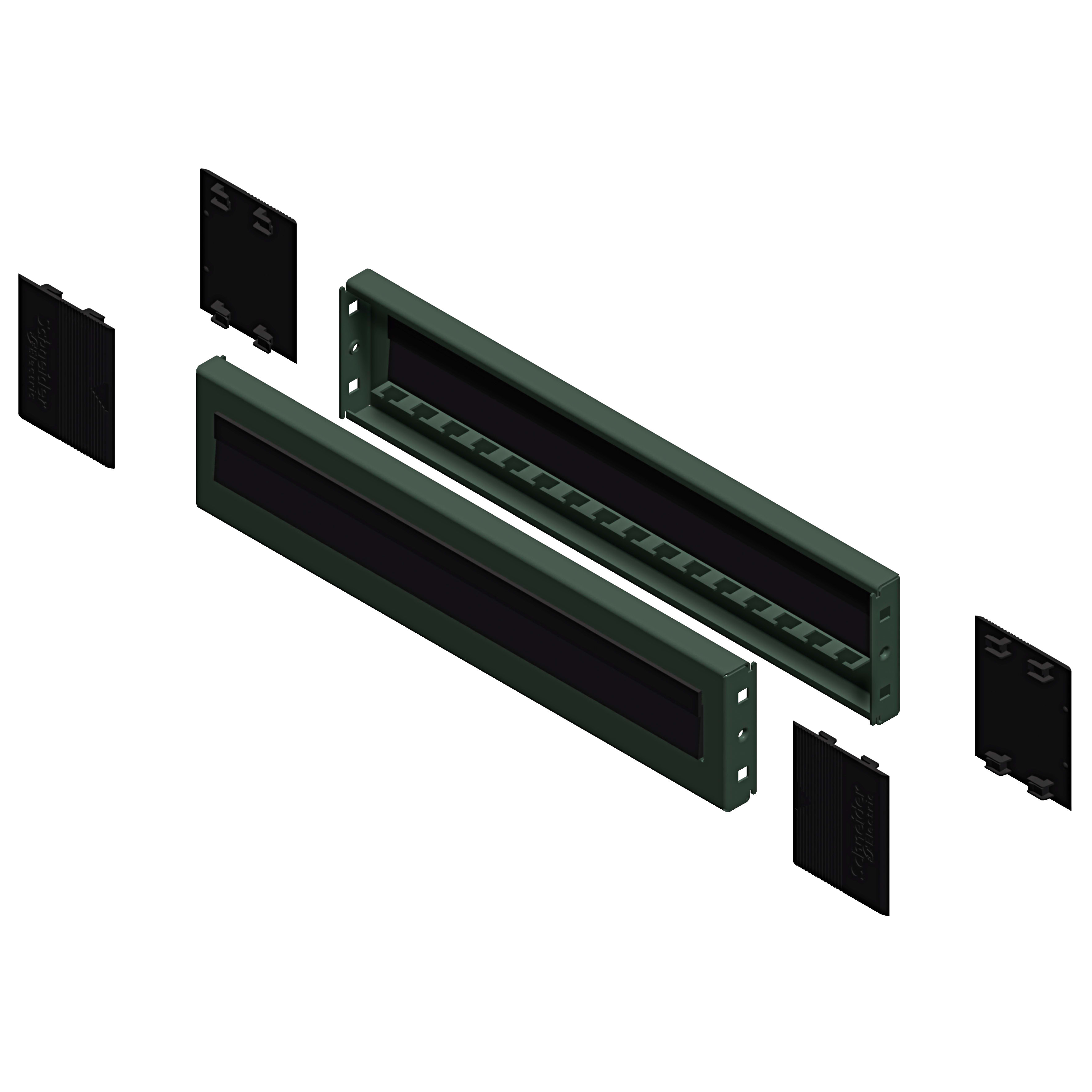 SCHNEIDER ELECTRIC - 2 pannelli laterali per zoccolo con spazzola 800x100 mm - Spacial SF-SM