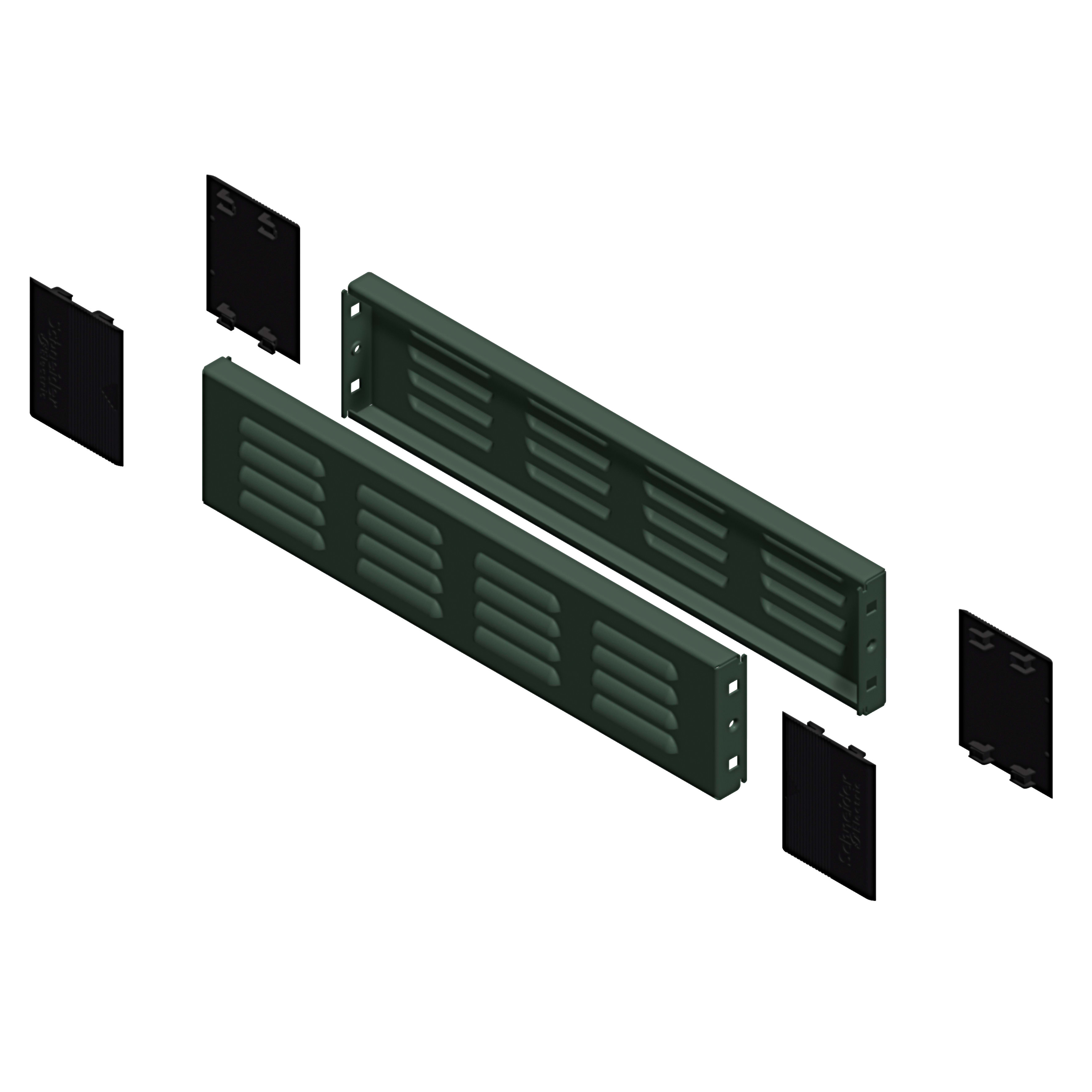 SCHNEIDER ELECTRIC - 2 pannelli laterali ventilati per zoccolo 800x100