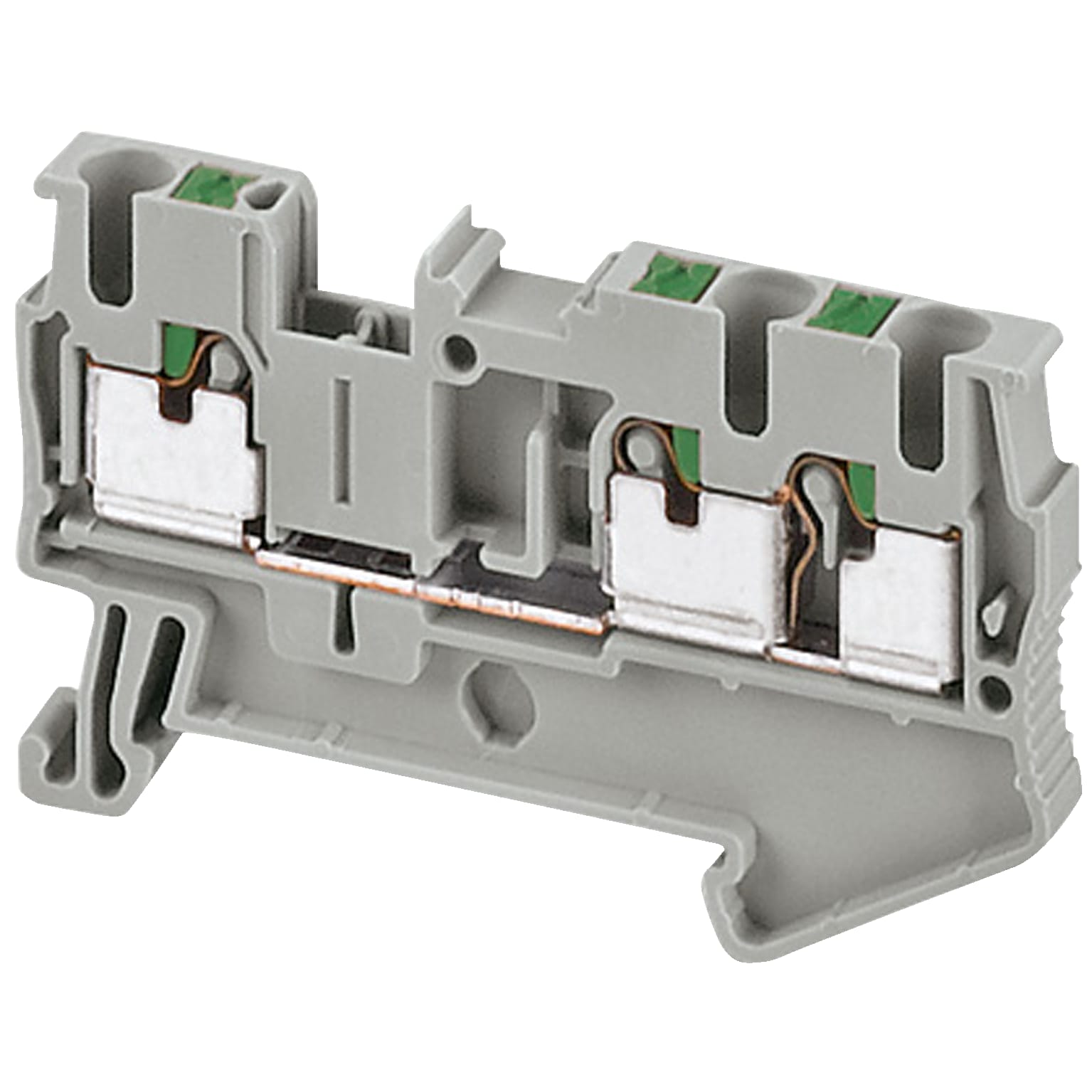 SCHNEIDER ELECTRIC - Morsetto Push-in, 3pt, 2,5 mm², grigio - [prezzo per 100 pz]