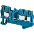SCHNEIDER ELECTRIC - Morsetto Push-in, 3pt, 4mm², blu