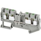 SCHNEIDER ELECTRIC - Morsetto Push-in, 4pt, 4mm², grigio