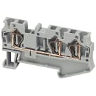 SCHNEIDER ELECTRIC - Morsetto molla, 3pt, 4mm², grigio - [prezzo per 100 pz]