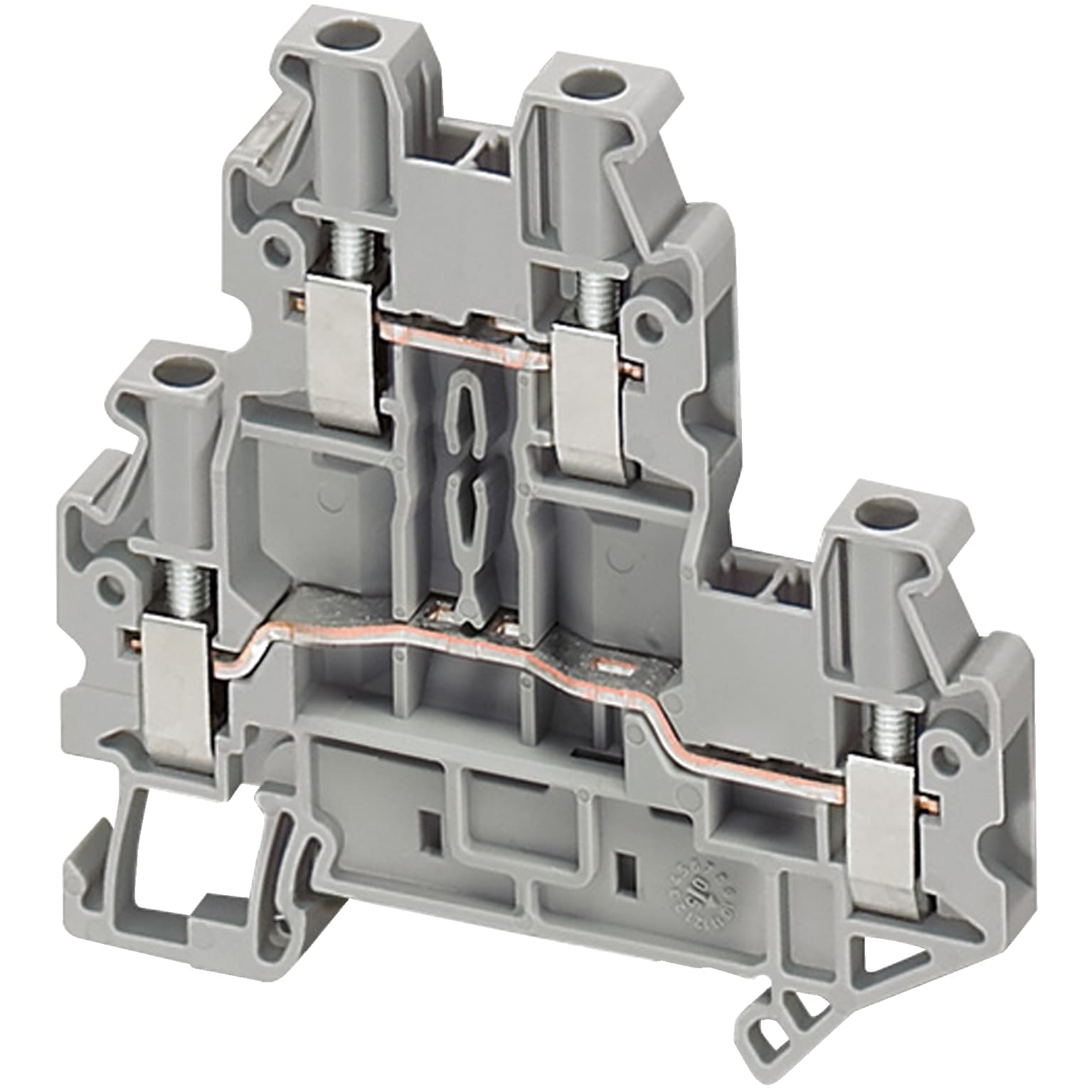 SCHNEIDER ELECTRIC - Morsetto vite, 2 piani, 4pt, 2,5mm² grigio