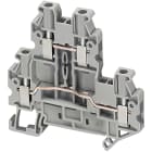 SCHNEIDER ELECTRIC - Morsetto vite, 2 piani, 4pt, 2,5mm² grigio