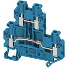 SCHNEIDER ELECTRIC - Morsetto vite, 2 piani, 4pt, 4mm² blu
